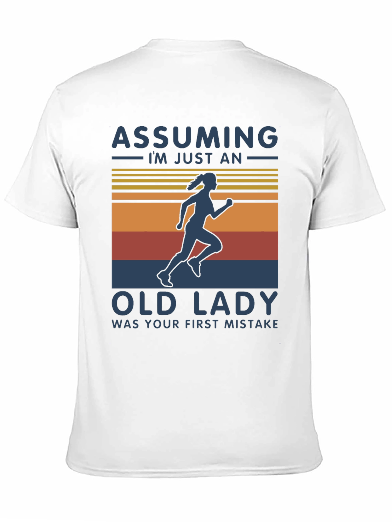 Assuming Old Lady Black Graphic T-Shirt
