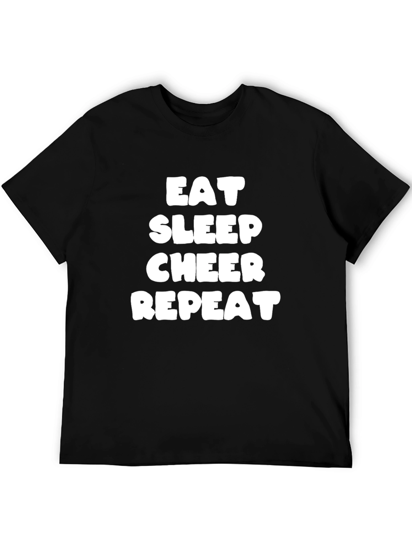 Eat Sleep Cheer Repeat T-Shirt - Black