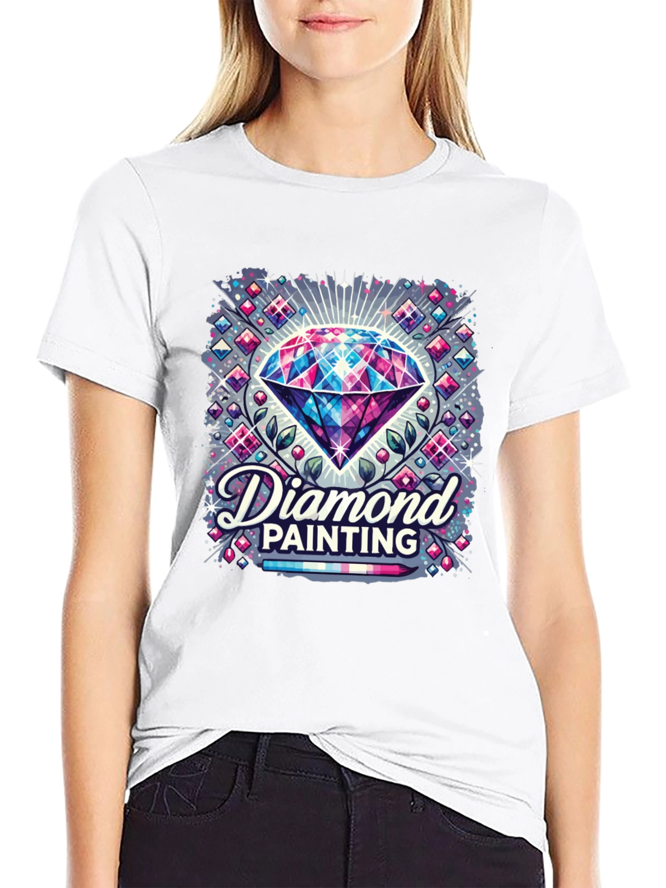 Diamond Painting Graphic Tee - Unique Artistic Design