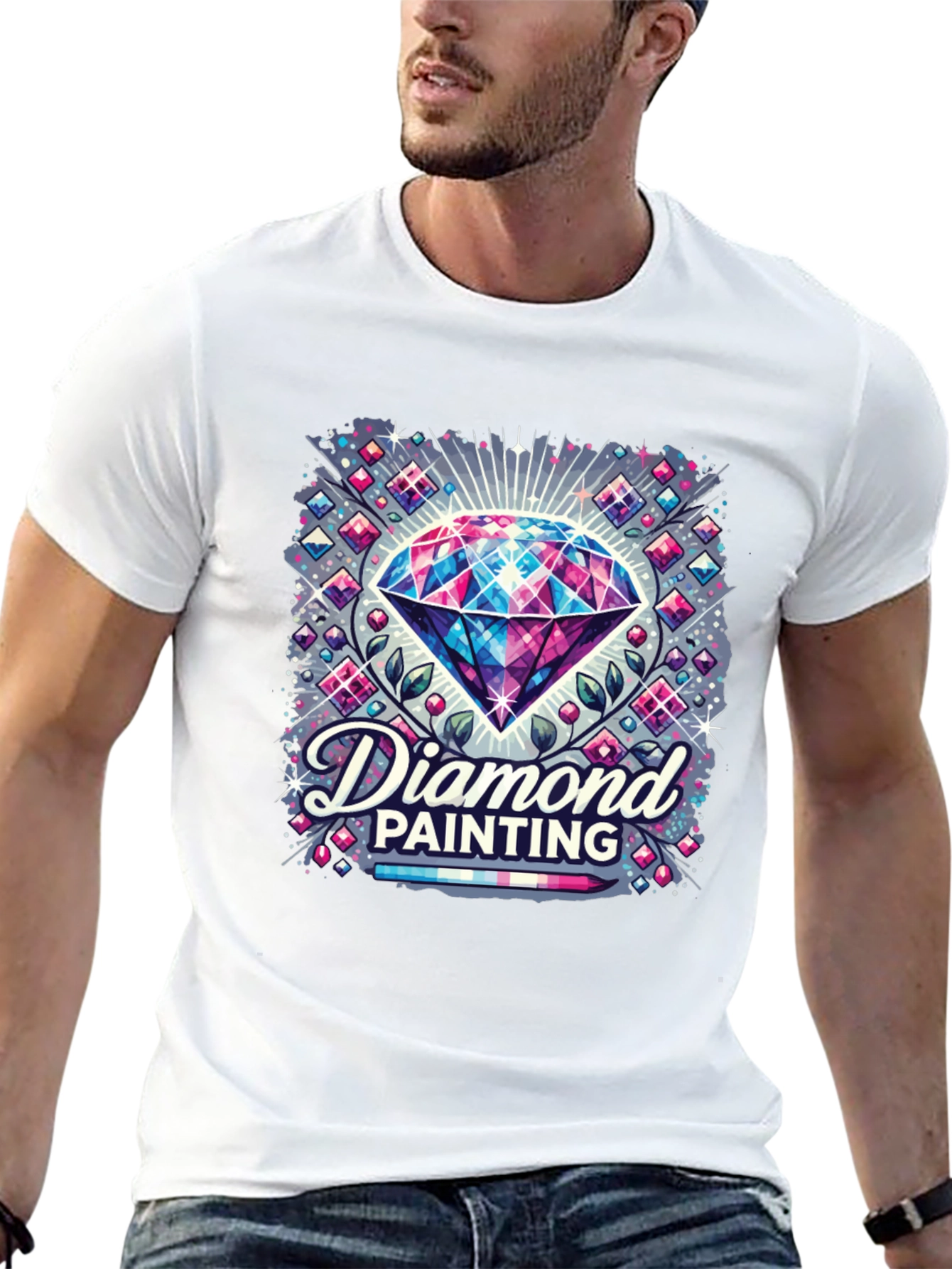 Diamond Painting Graphic Tee - Unique Artistic Design