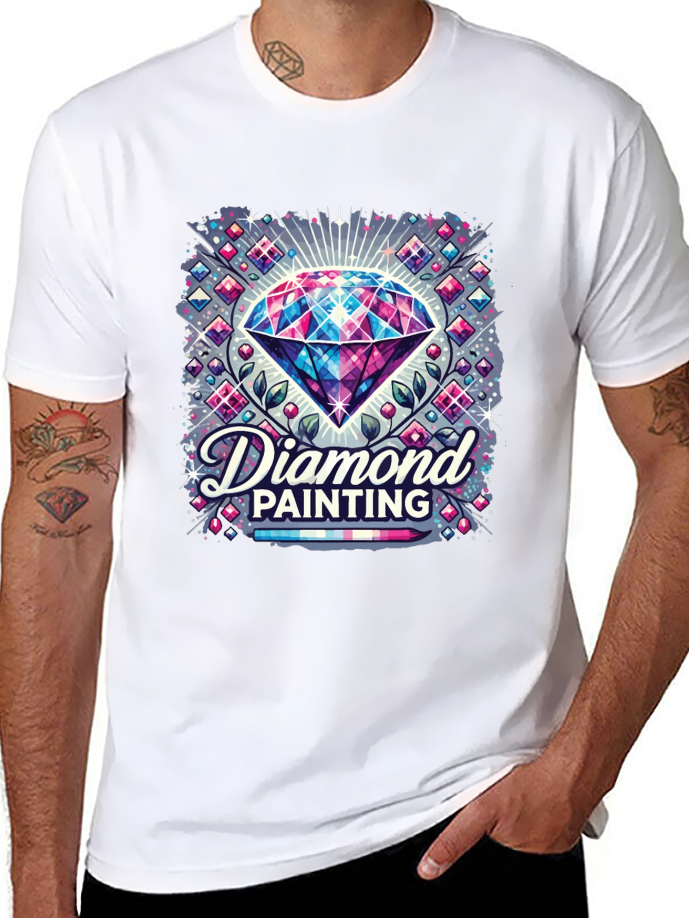 Diamond Painting Graphic Tee - Unique Artistic Design
