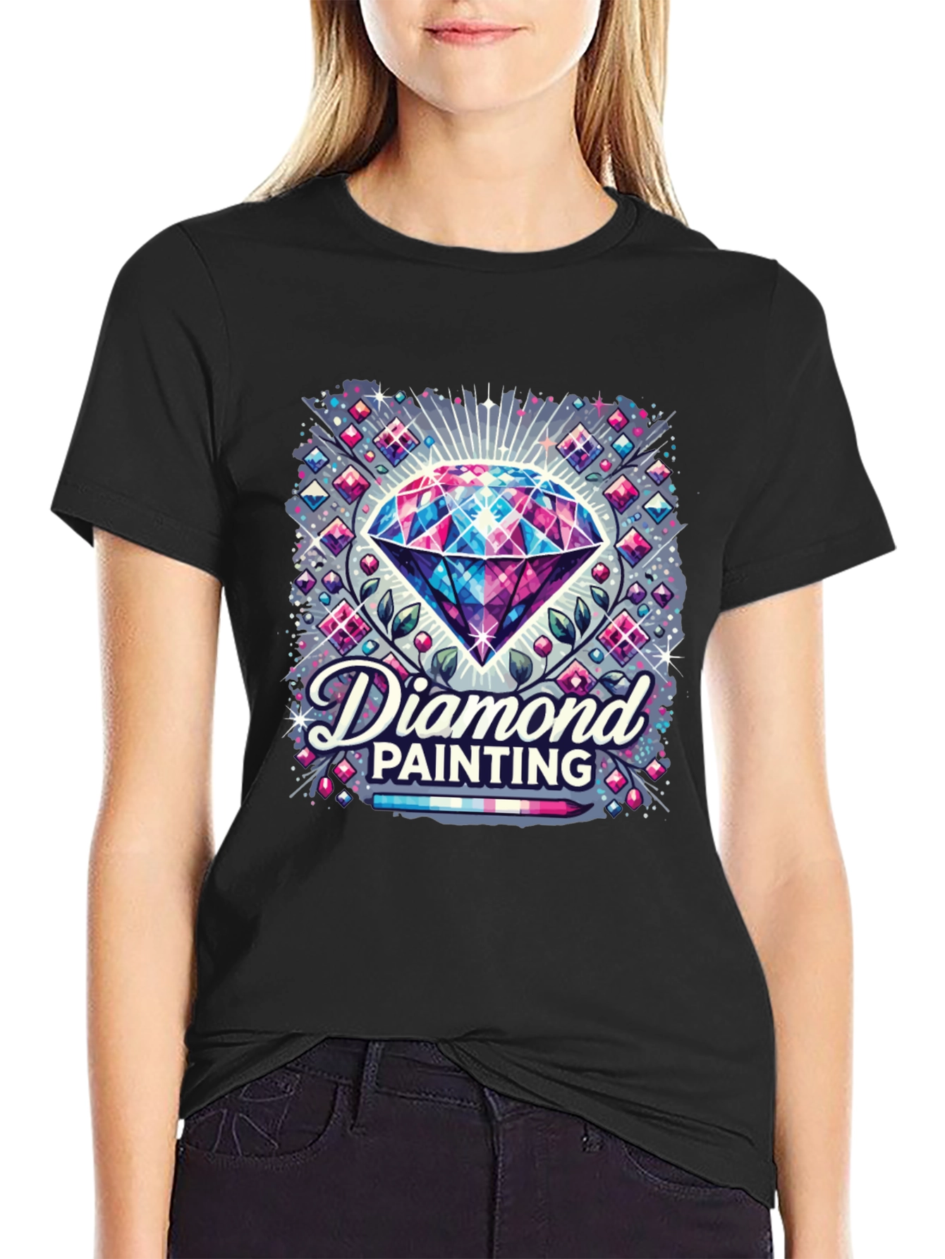 Diamond Painting Graphic Tee - Unique Artistic Design