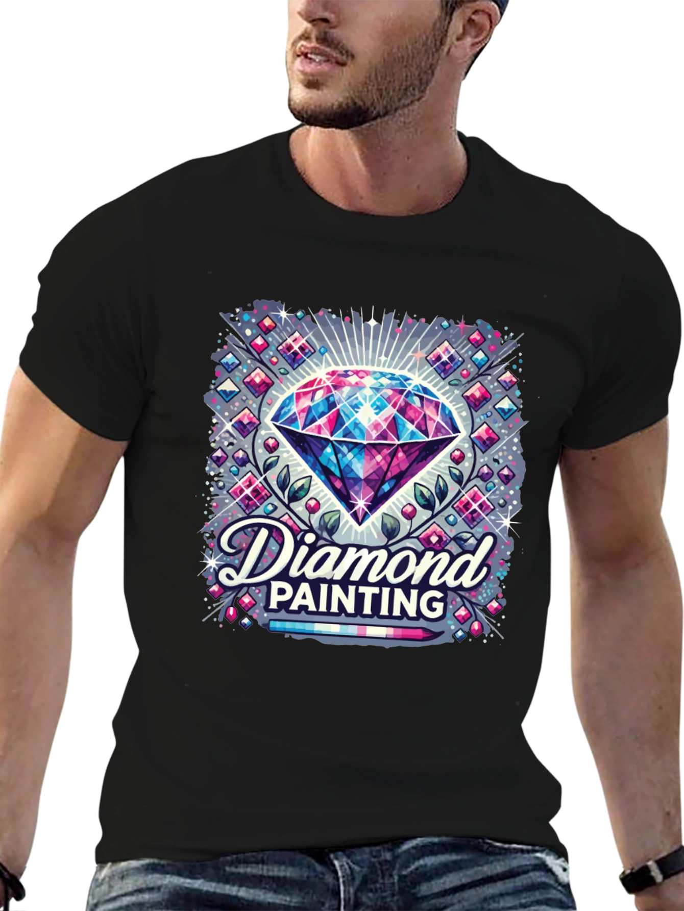 Diamond Painting Graphic Tee - Unique Artistic Design
