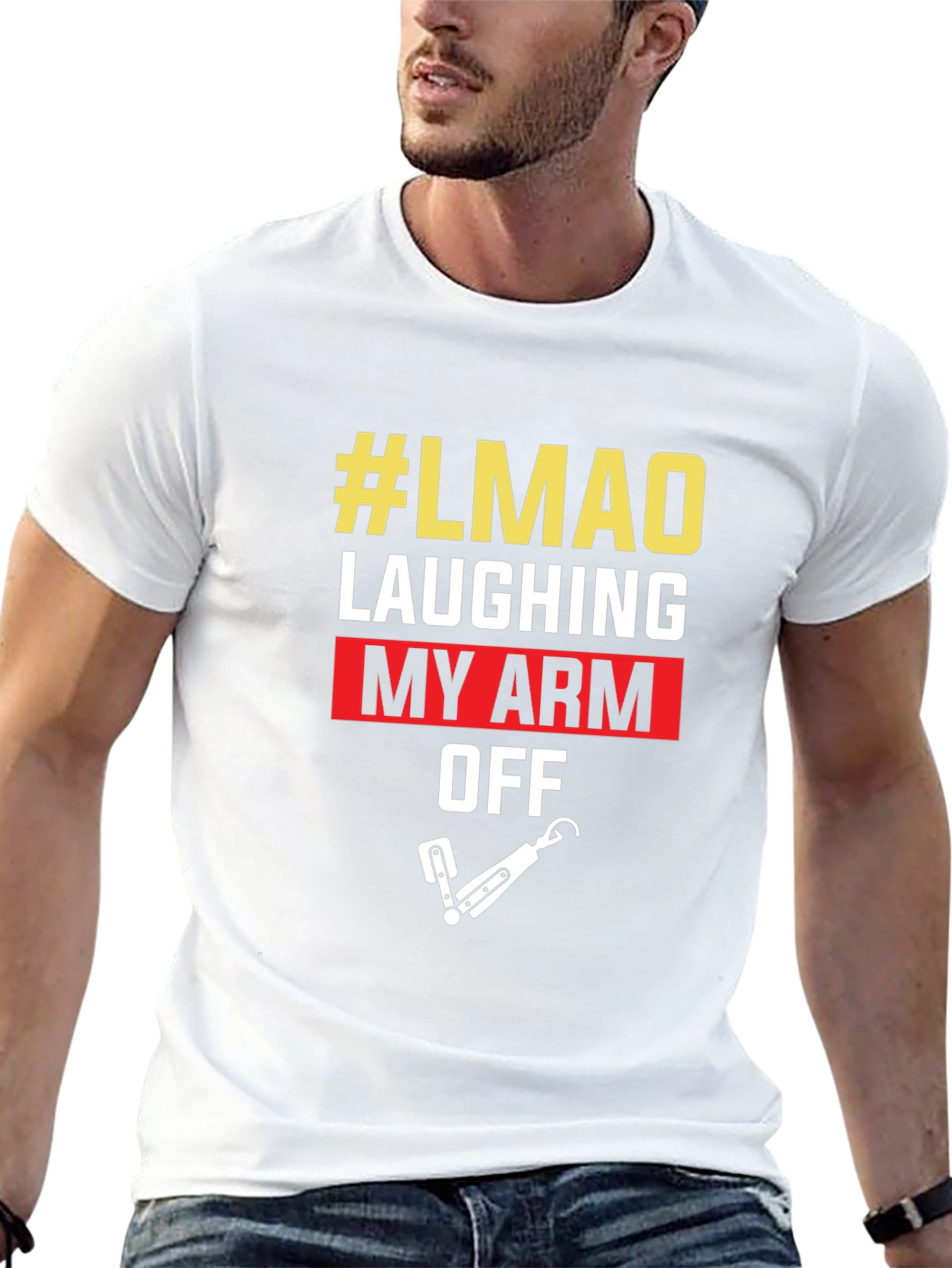 #LMAO Laughing My Arm Off Novelty Graphic Tee