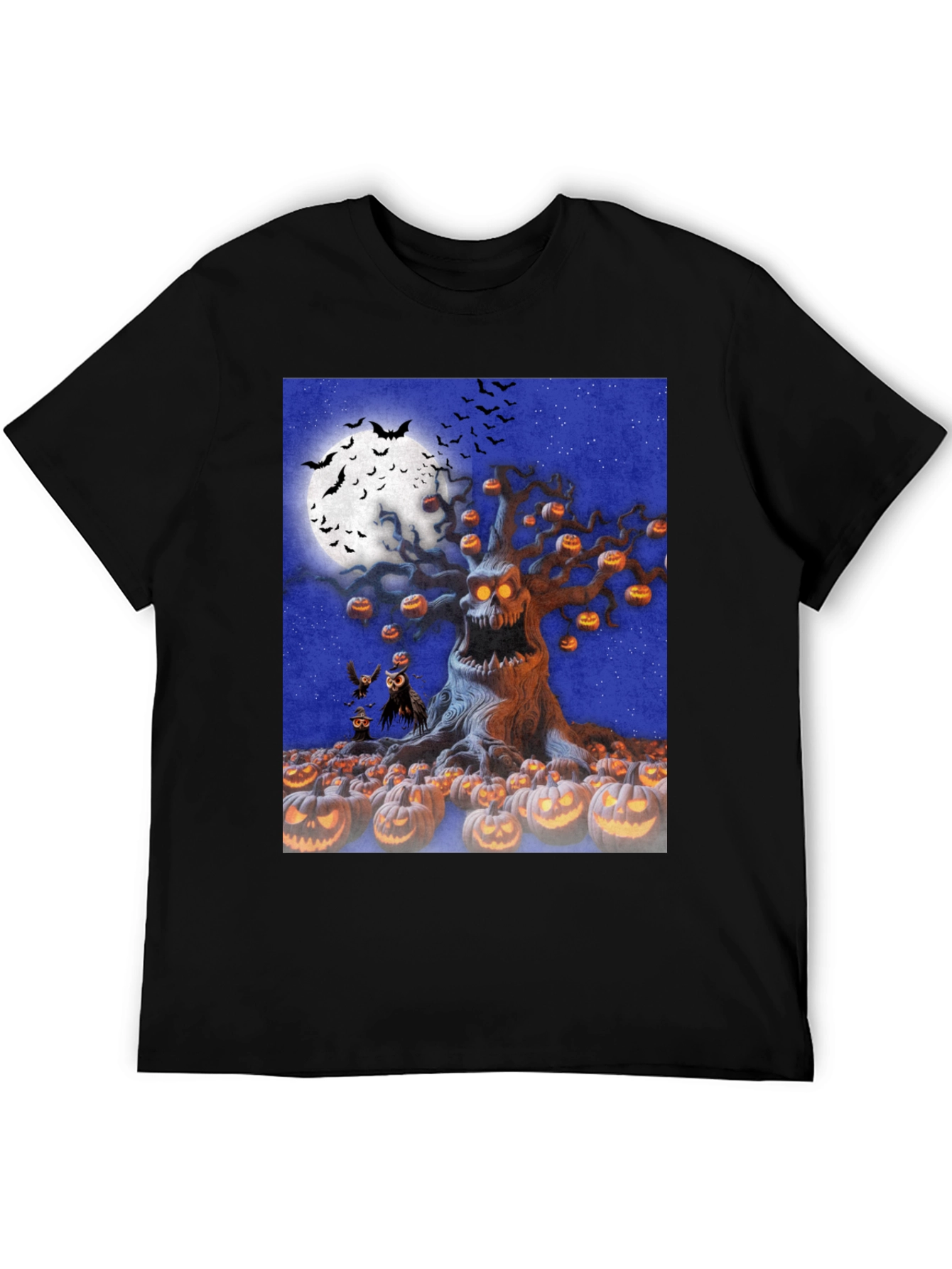 Halloween Tree Graphic Tee - Spooky Season Shirt