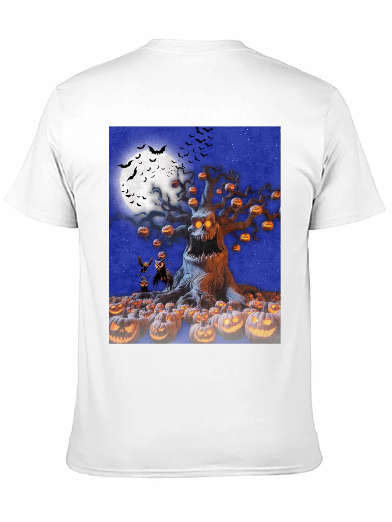Halloween Tree Graphic Tee - Spooky Season Shirt