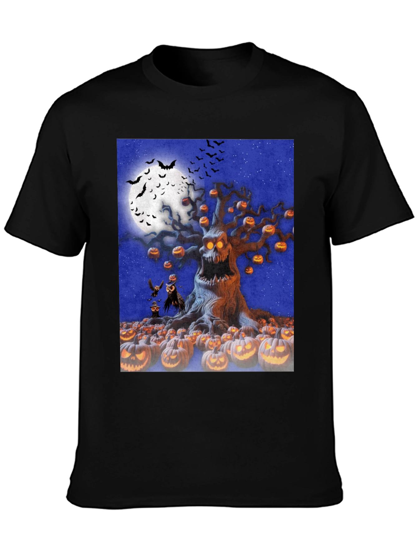 Halloween Tree Graphic Tee - Spooky Season Shirt