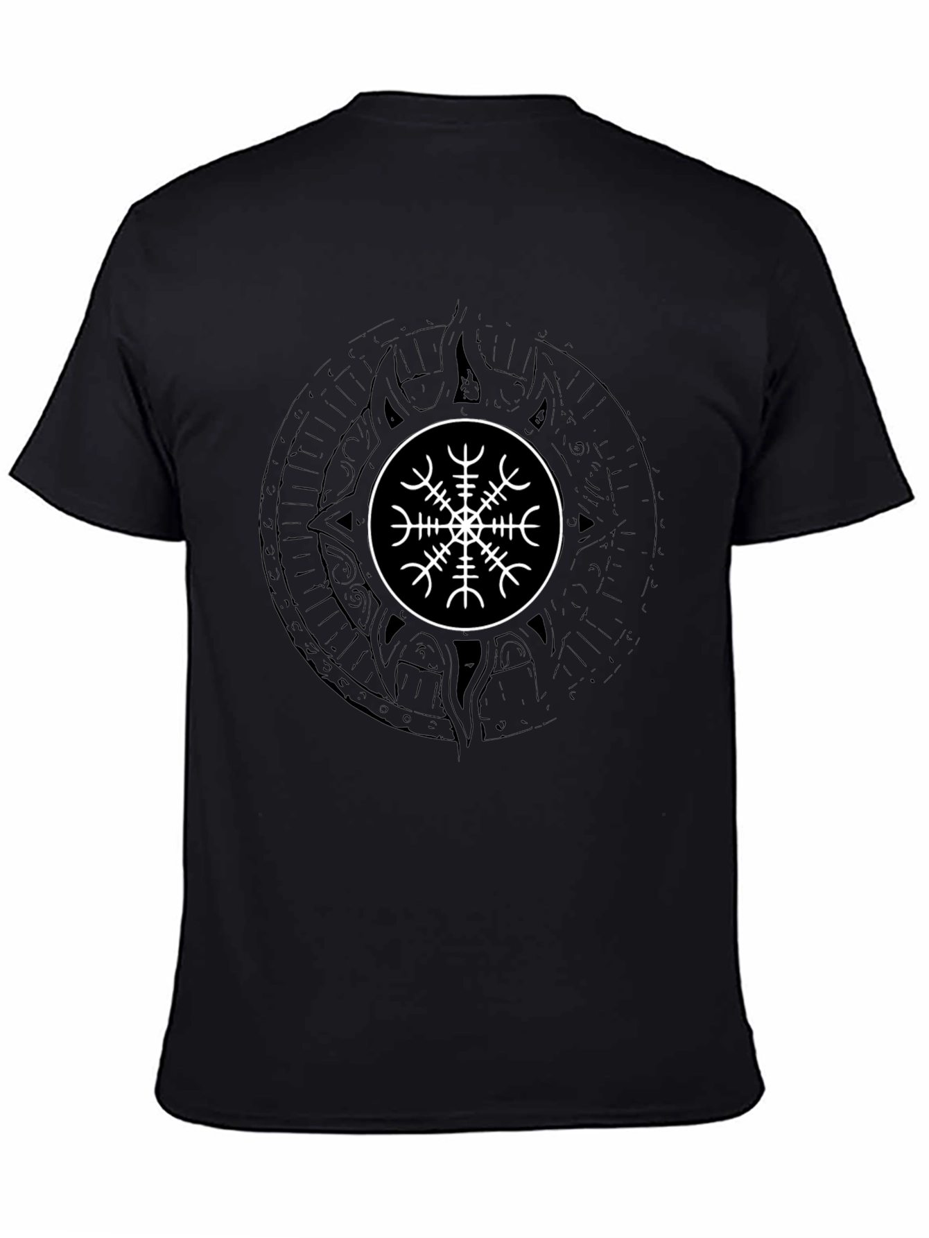 Vegvisir Compass T-Shirt - Viking Rune Guidance Tee