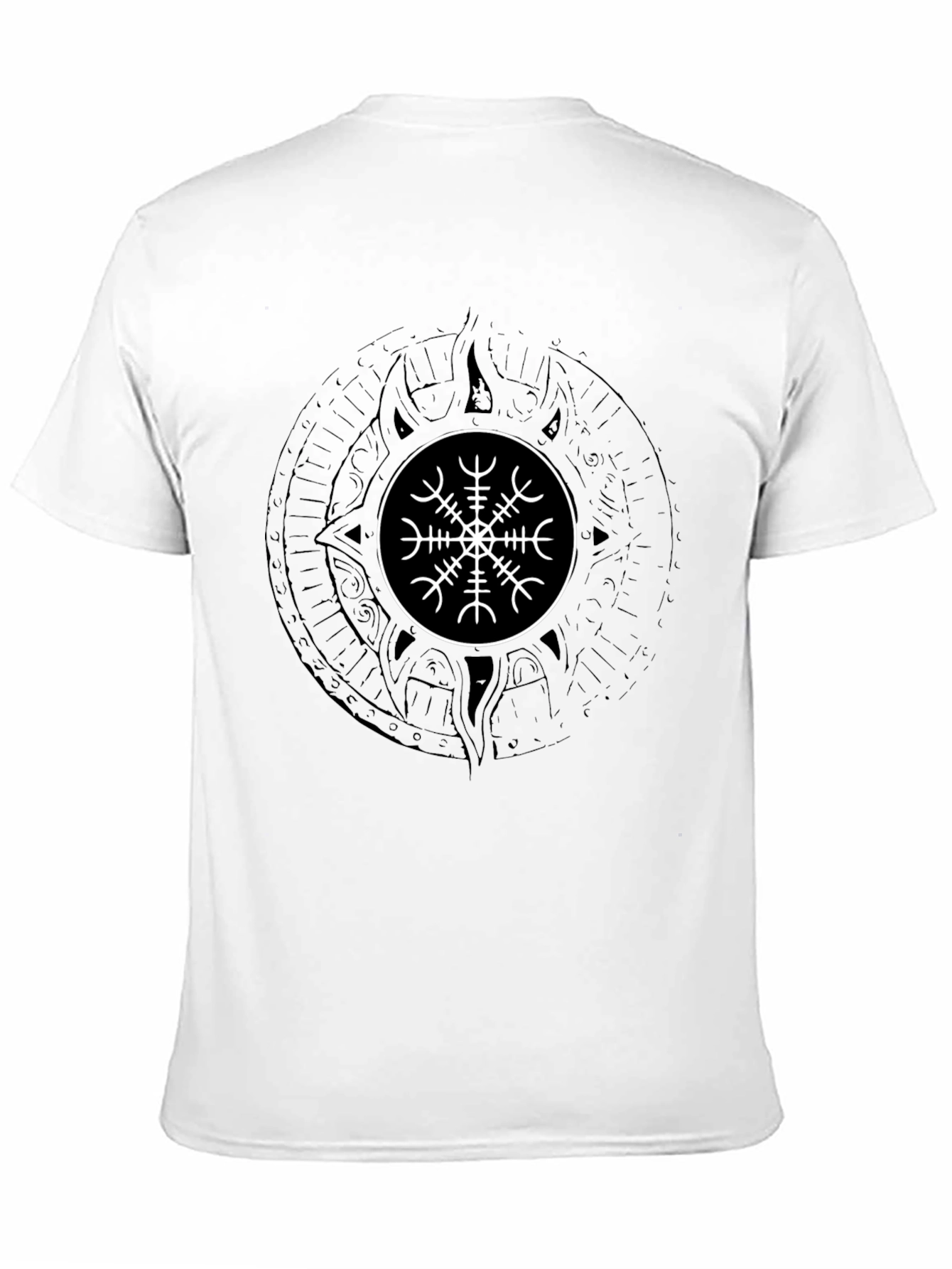 Vegvisir Compass T-Shirt - Viking Rune Guidance Tee