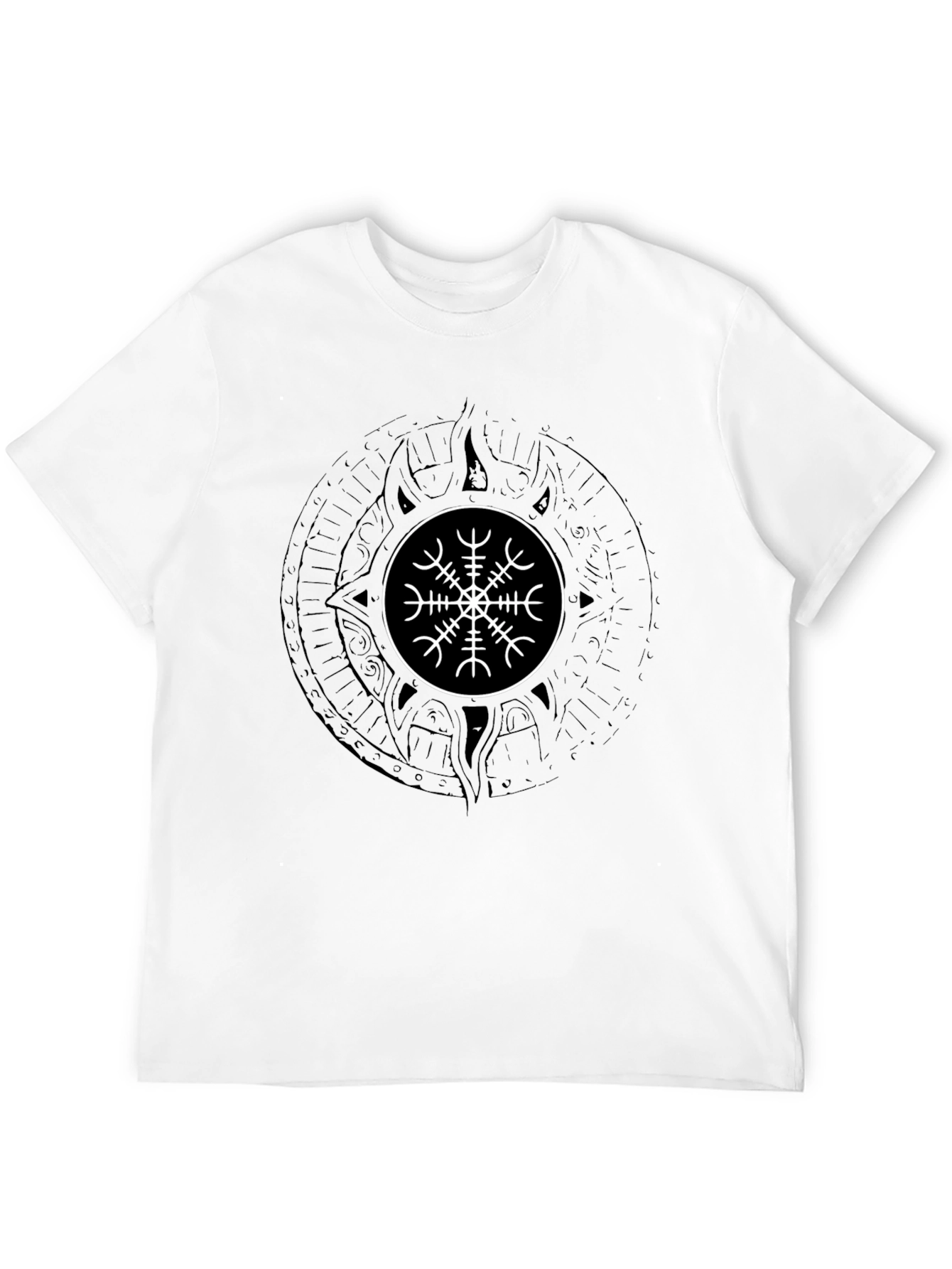 Vegvisir Compass T-Shirt - Viking Rune Guidance Tee