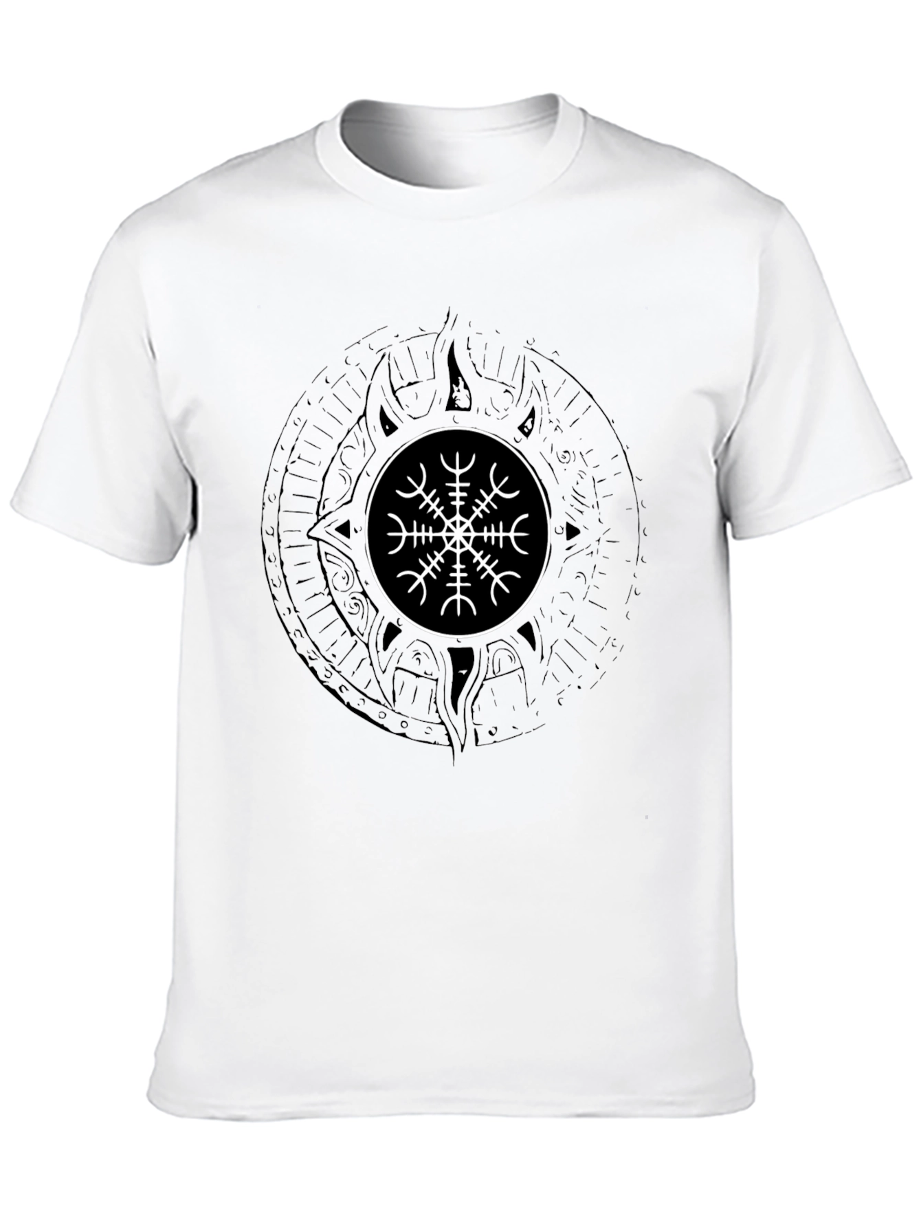 Vegvisir Compass T-Shirt - Viking Rune Guidance Tee