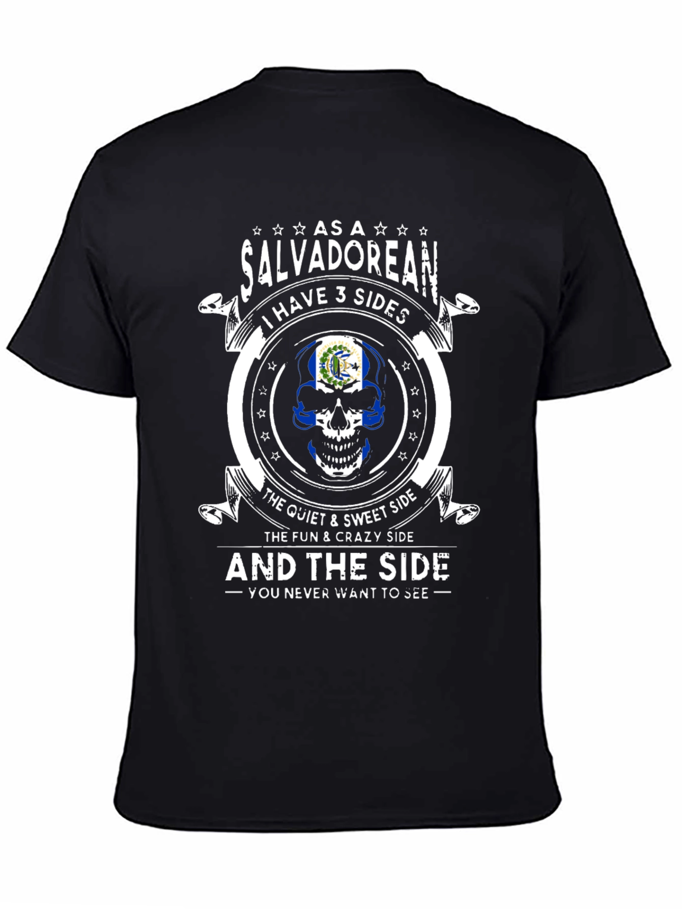 Salvadoran Pride T-Shirt - 3 Sides Design