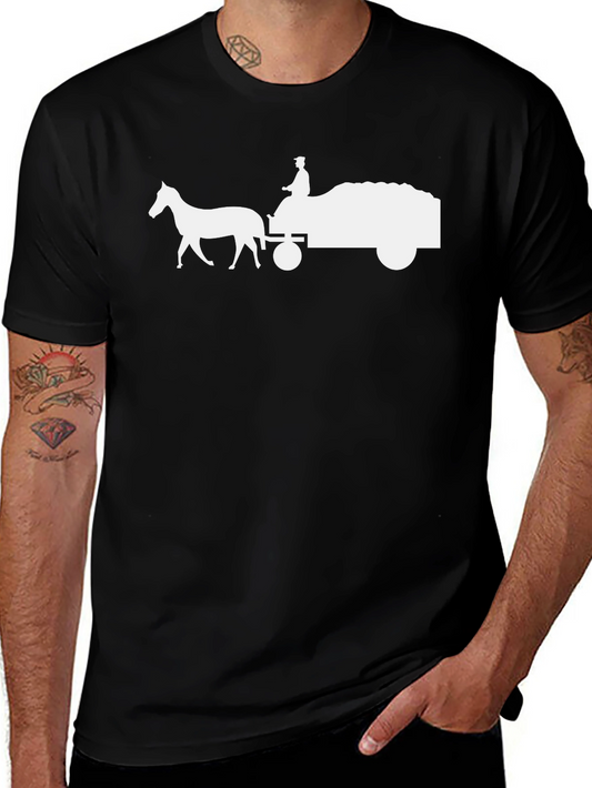 Horse and Cart Graphic T-Shirt