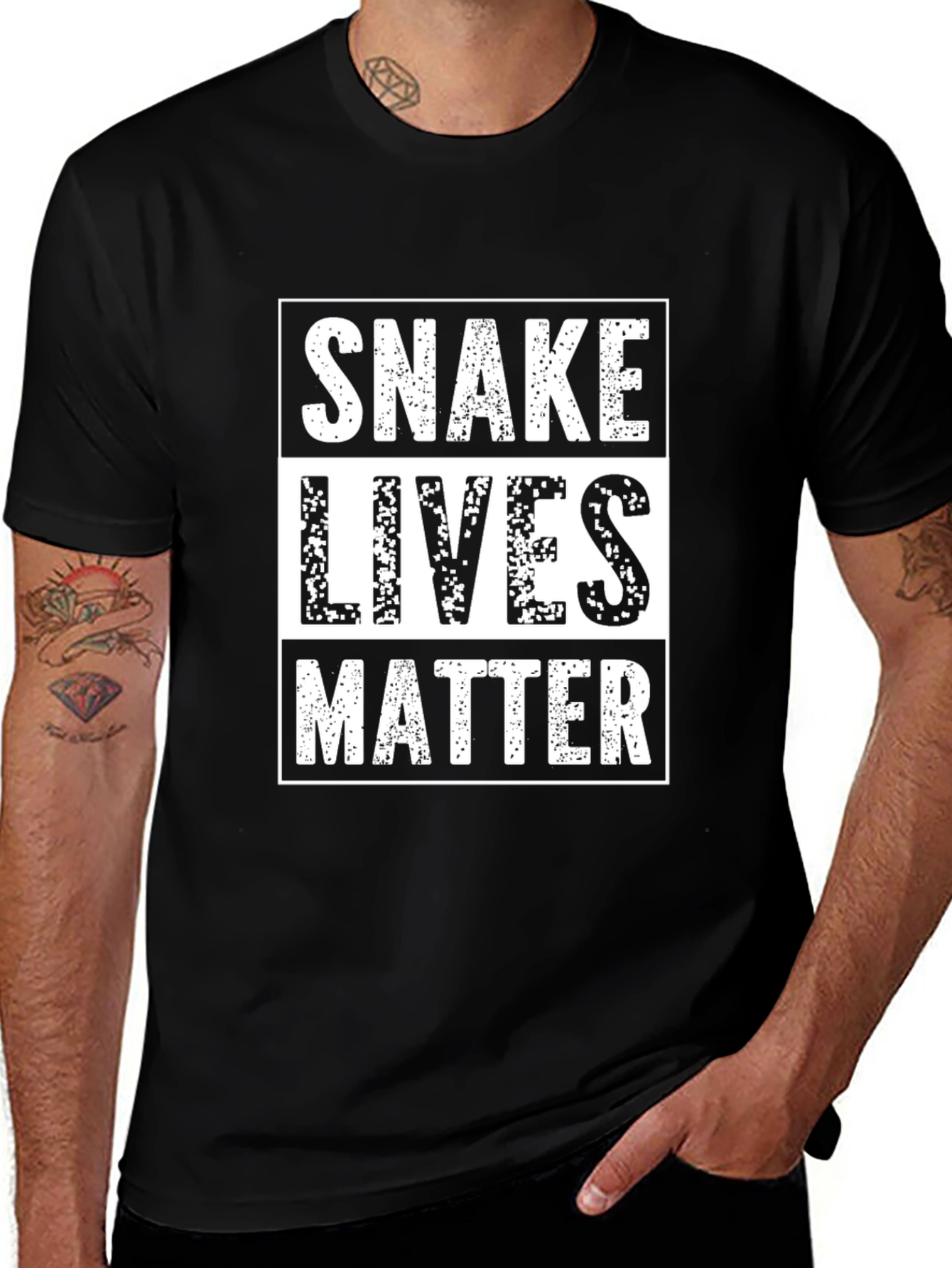 Snake Lives Matter Graphic Tee - Black
