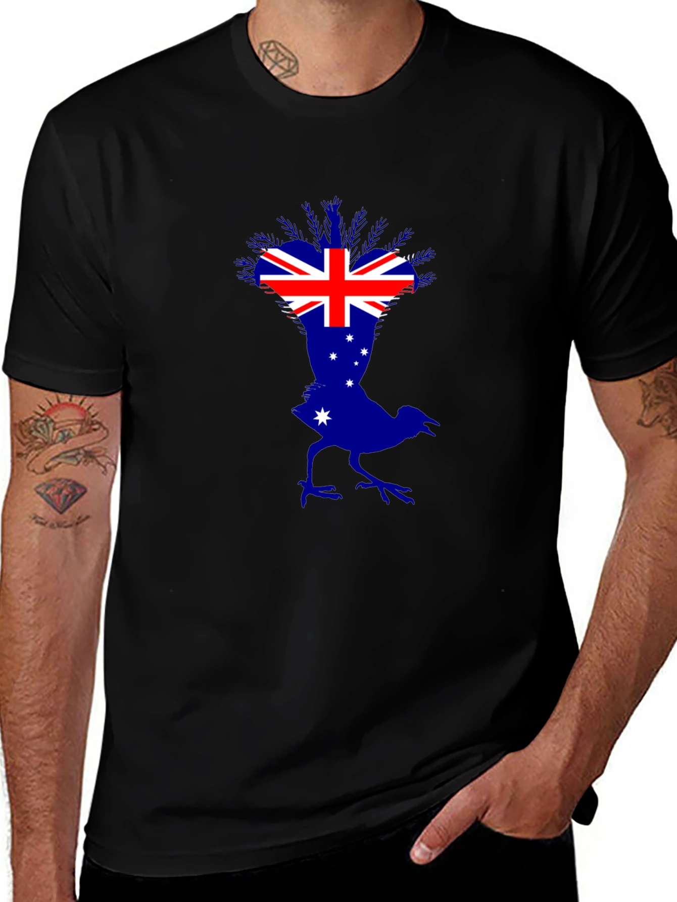 Australian Flag Bird Graphic T-Shirt