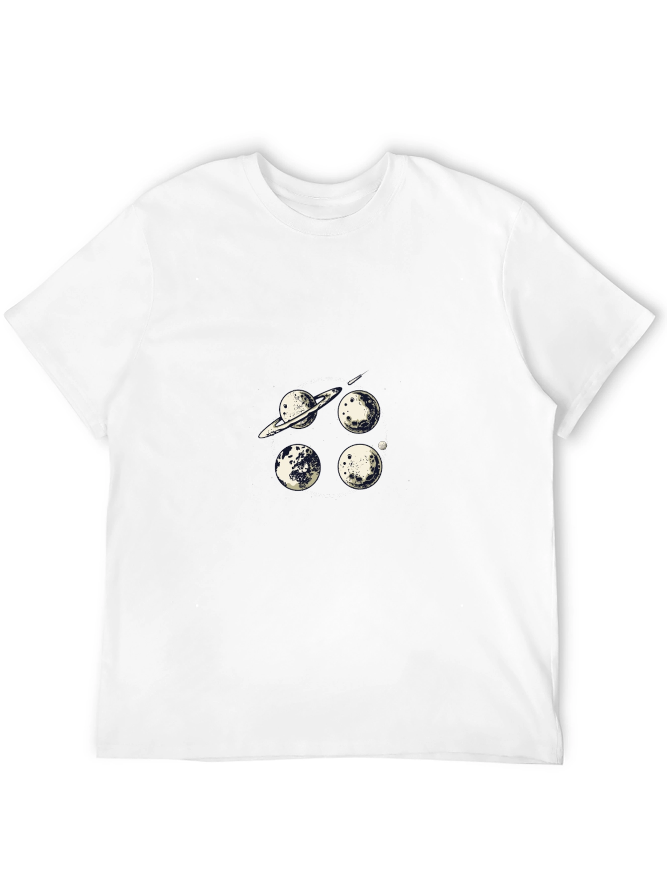 Planetary T-Shirt - Black Graphic Print