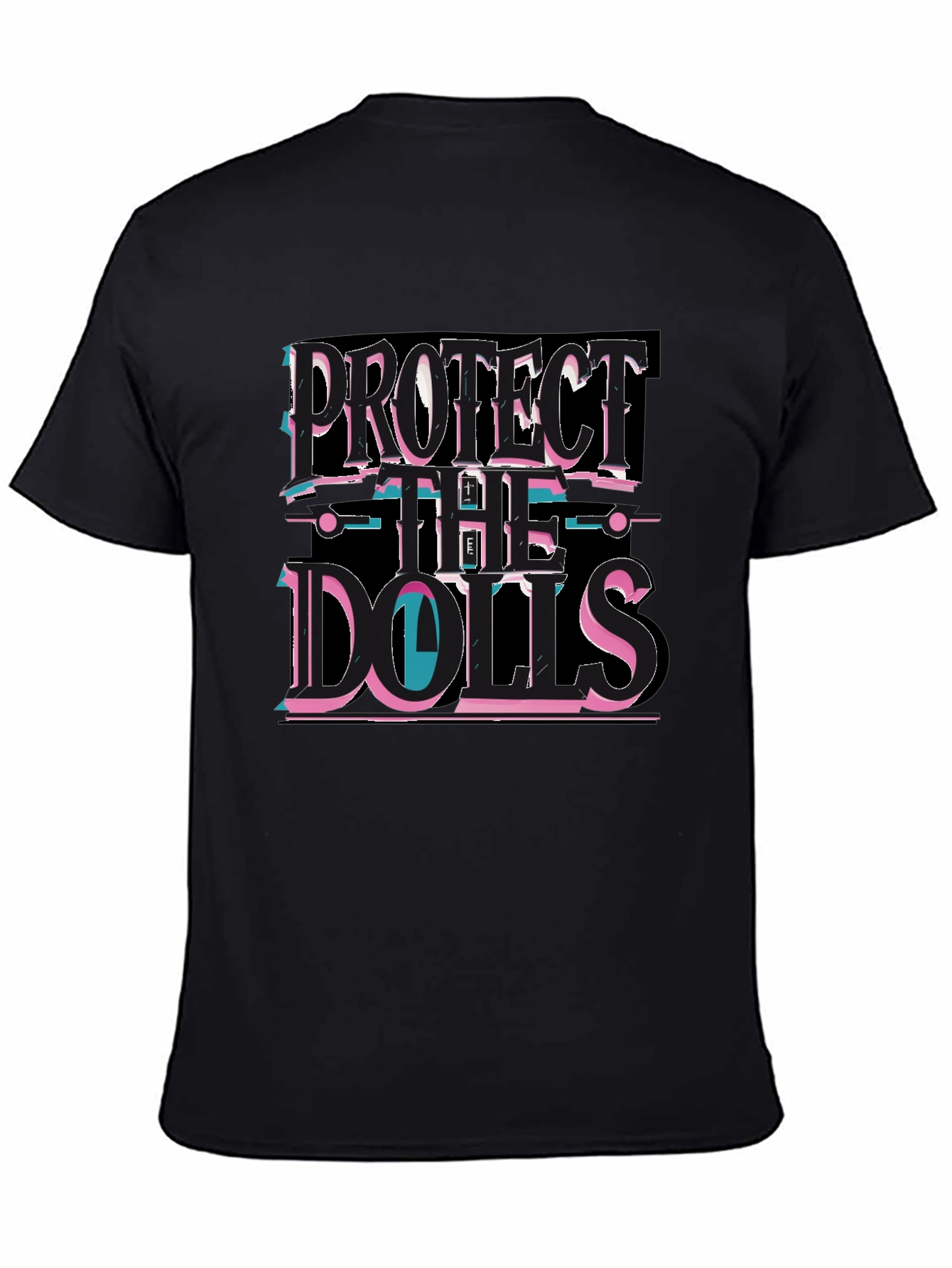 Protect the Dolls Black Graphic T-Shirt