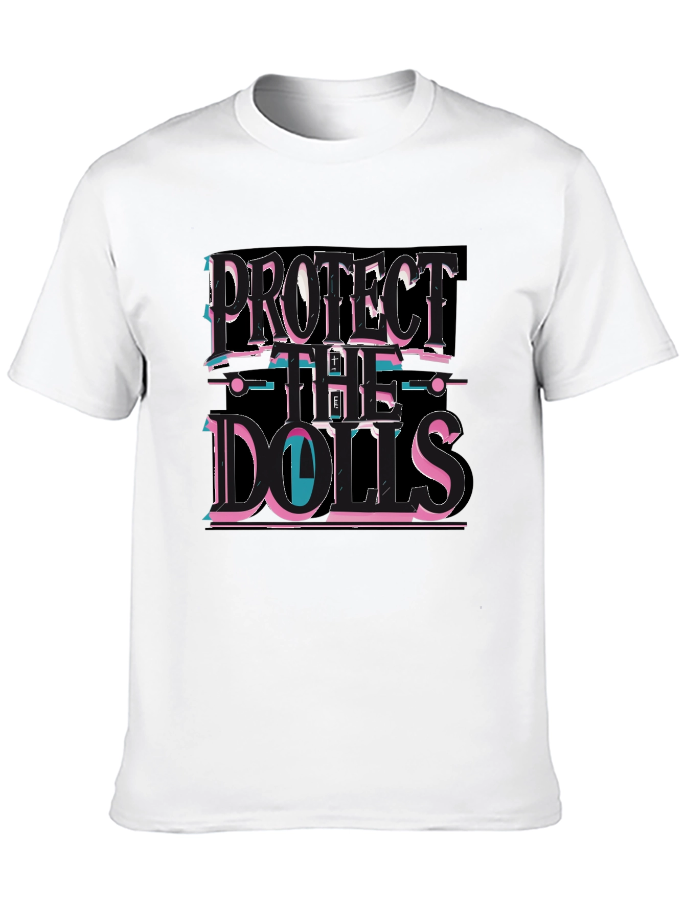 Protect the Dolls Black Graphic T-Shirt