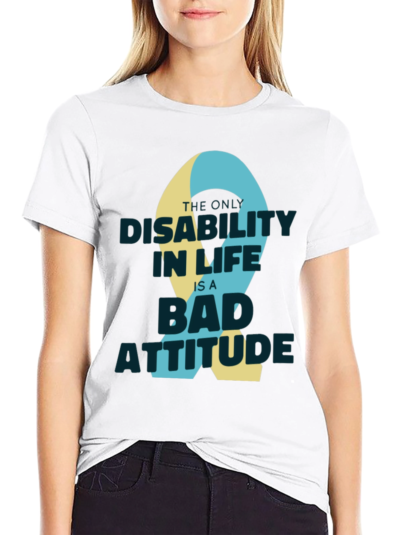 Attitude Ribbon Graphic T-Shirt