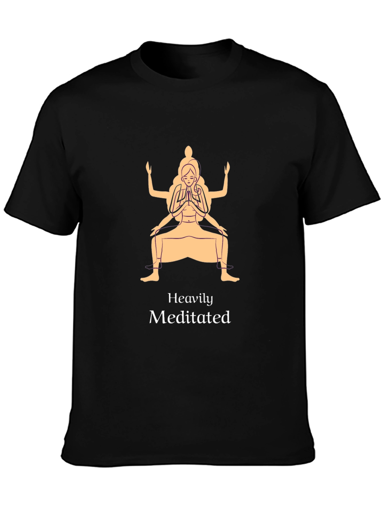 Heavily Meditated Graphic Tee - Unisex Meditation Shirt