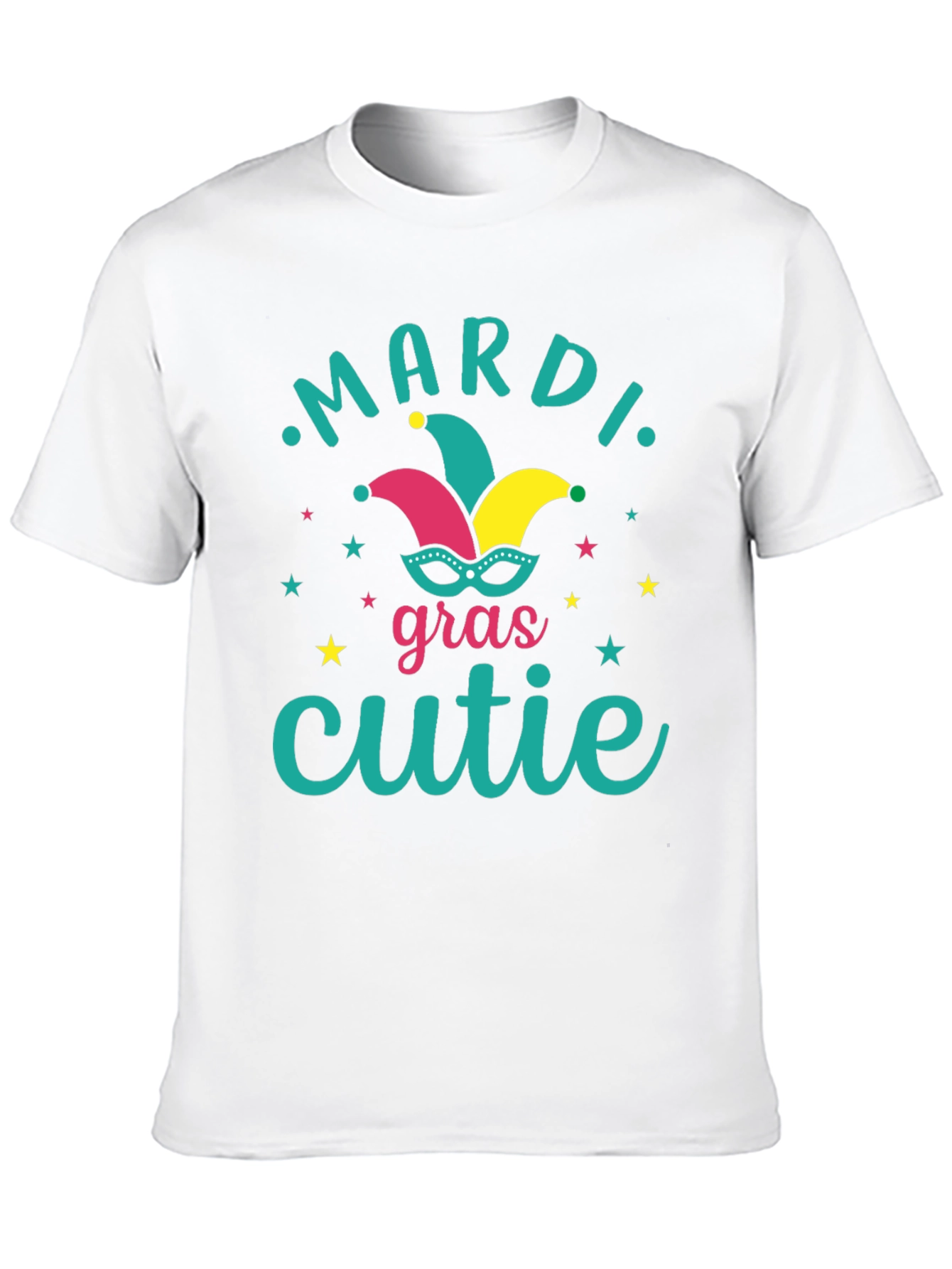 Mardi Gras Cutie T-Shirt Black Festive Graphic Tee