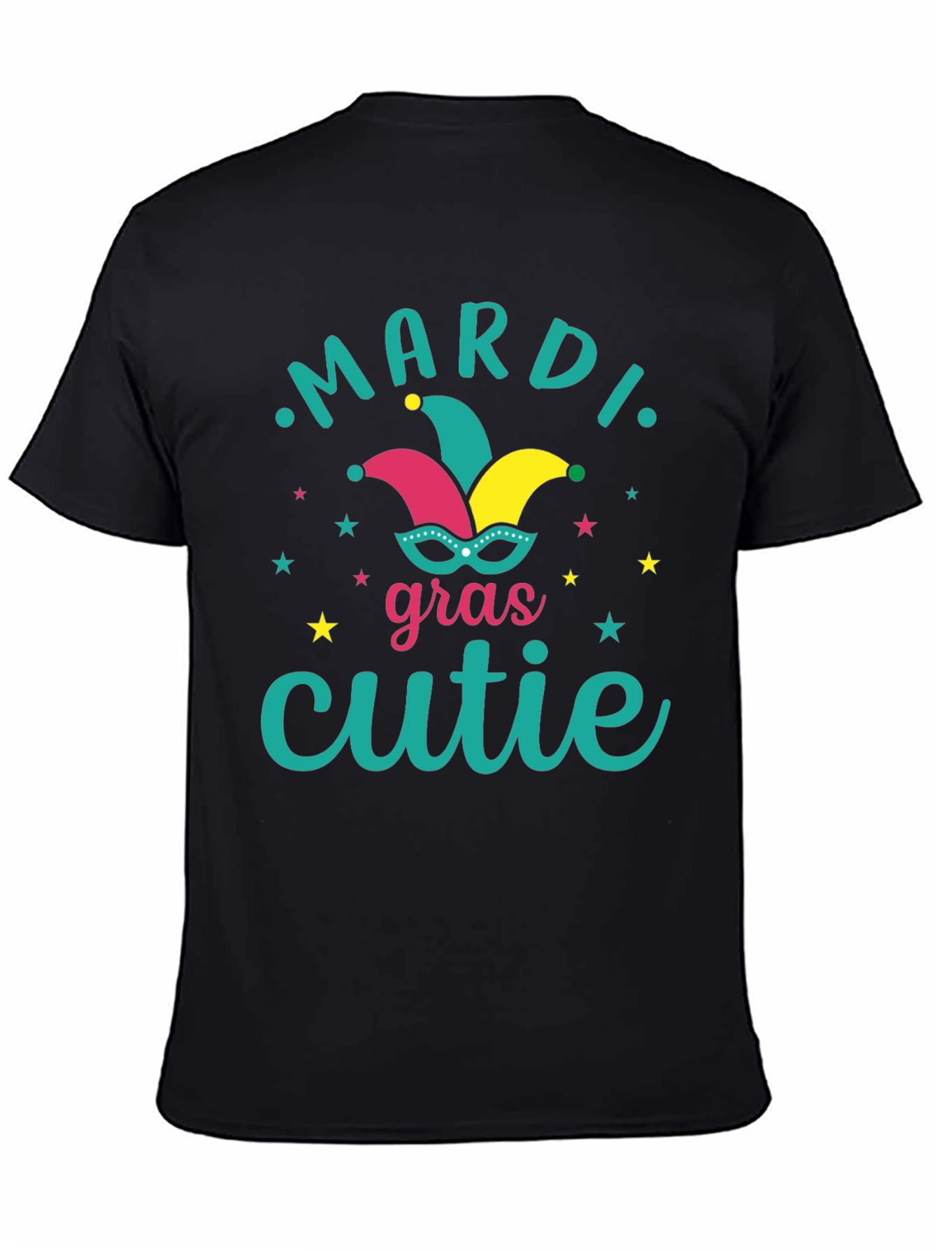 Mardi Gras Cutie T-Shirt Black Festive Graphic Tee