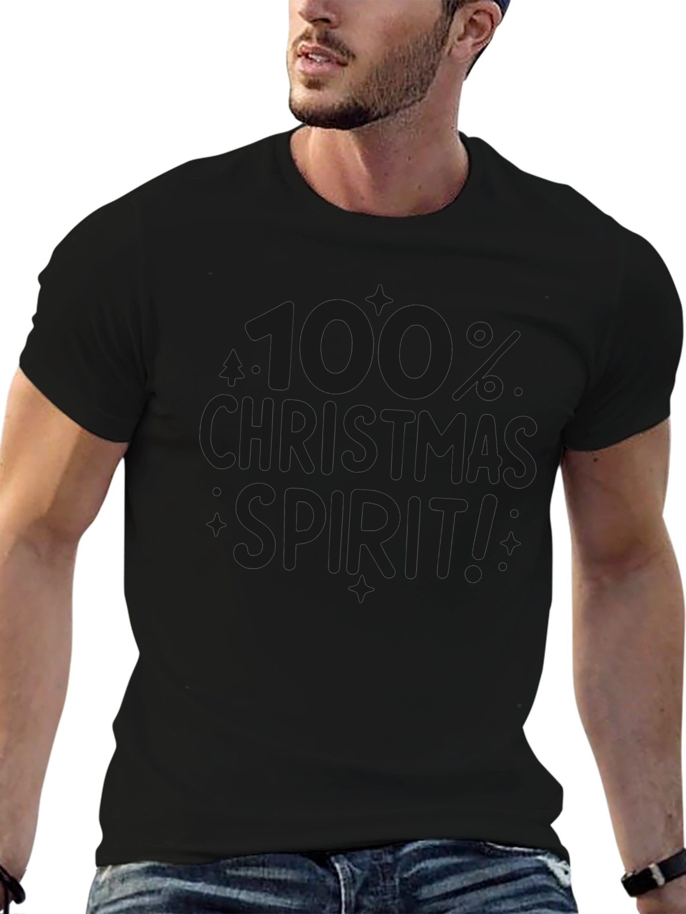 100% Christmas Spirit! Graphic Tee