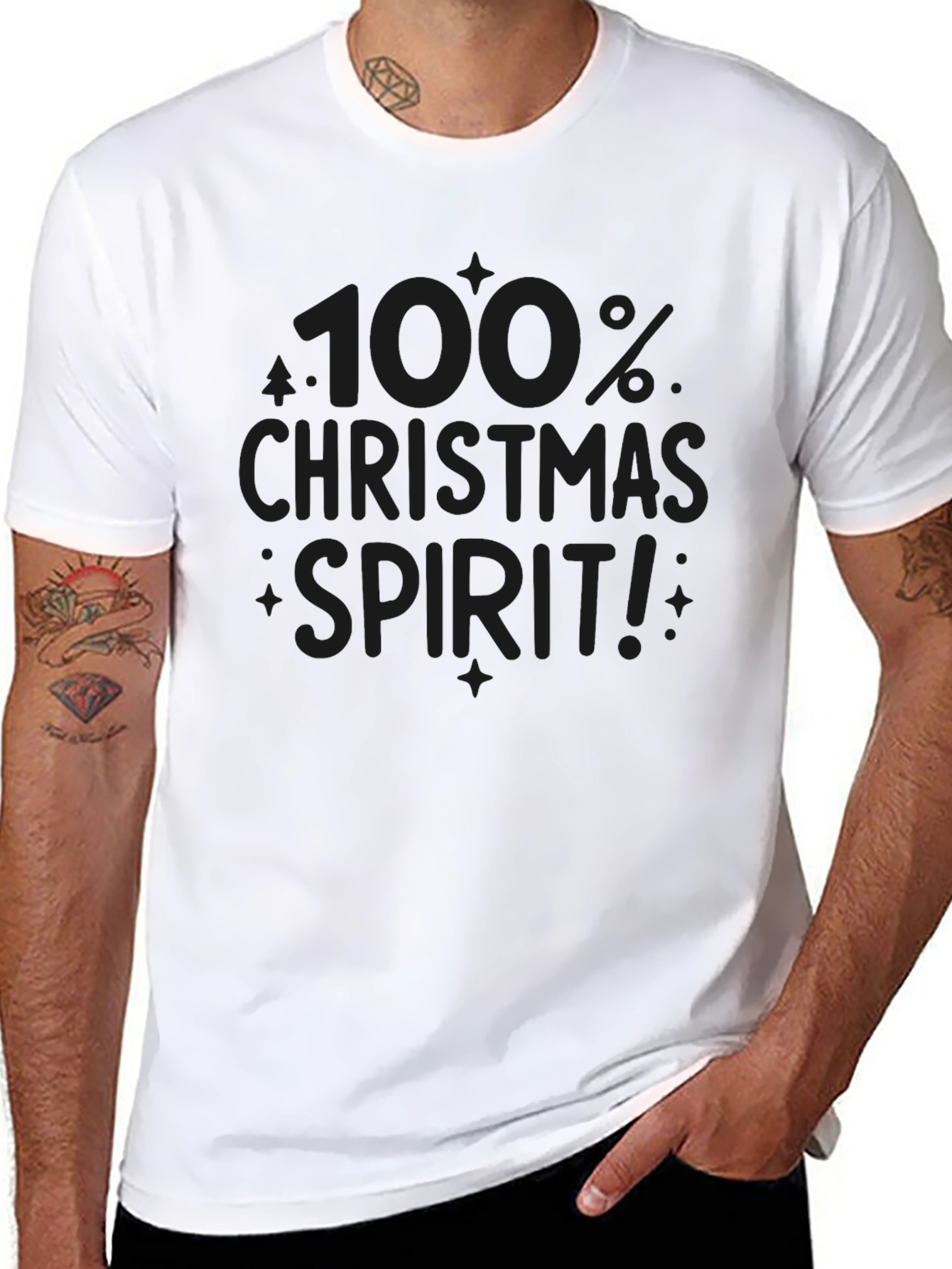 100% Christmas Spirit! Graphic Tee