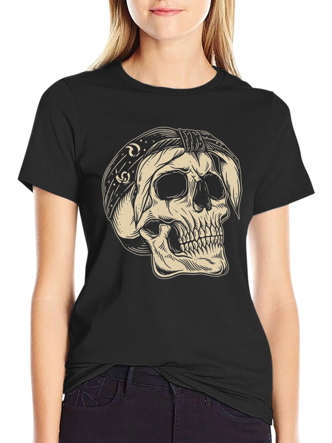 Skull Bandana Graphic T-Shirt