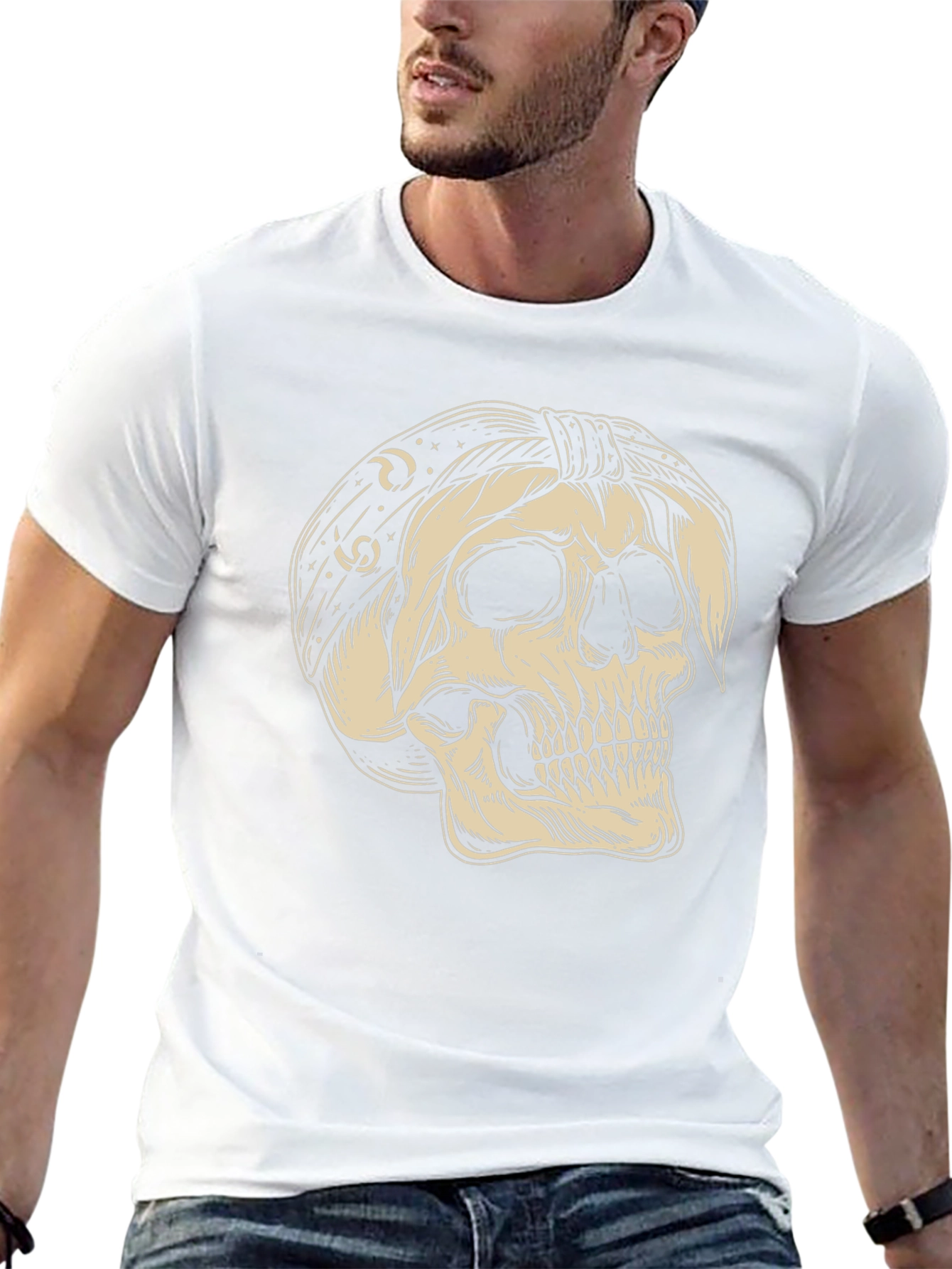 Skull Bandana Graphic T-Shirt
