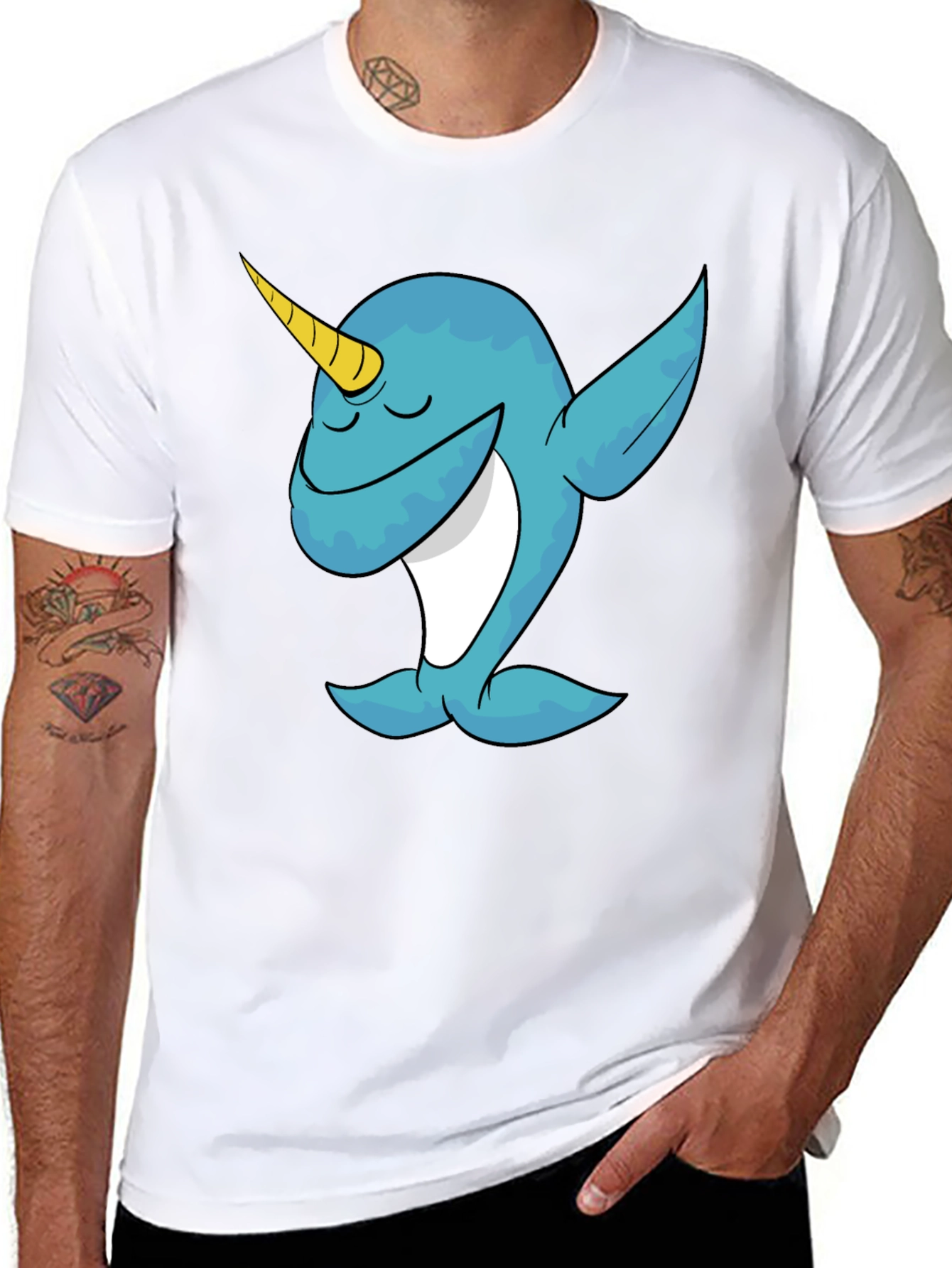 Dabbing Narwhal Graphic Tee -  Fun and Playful
