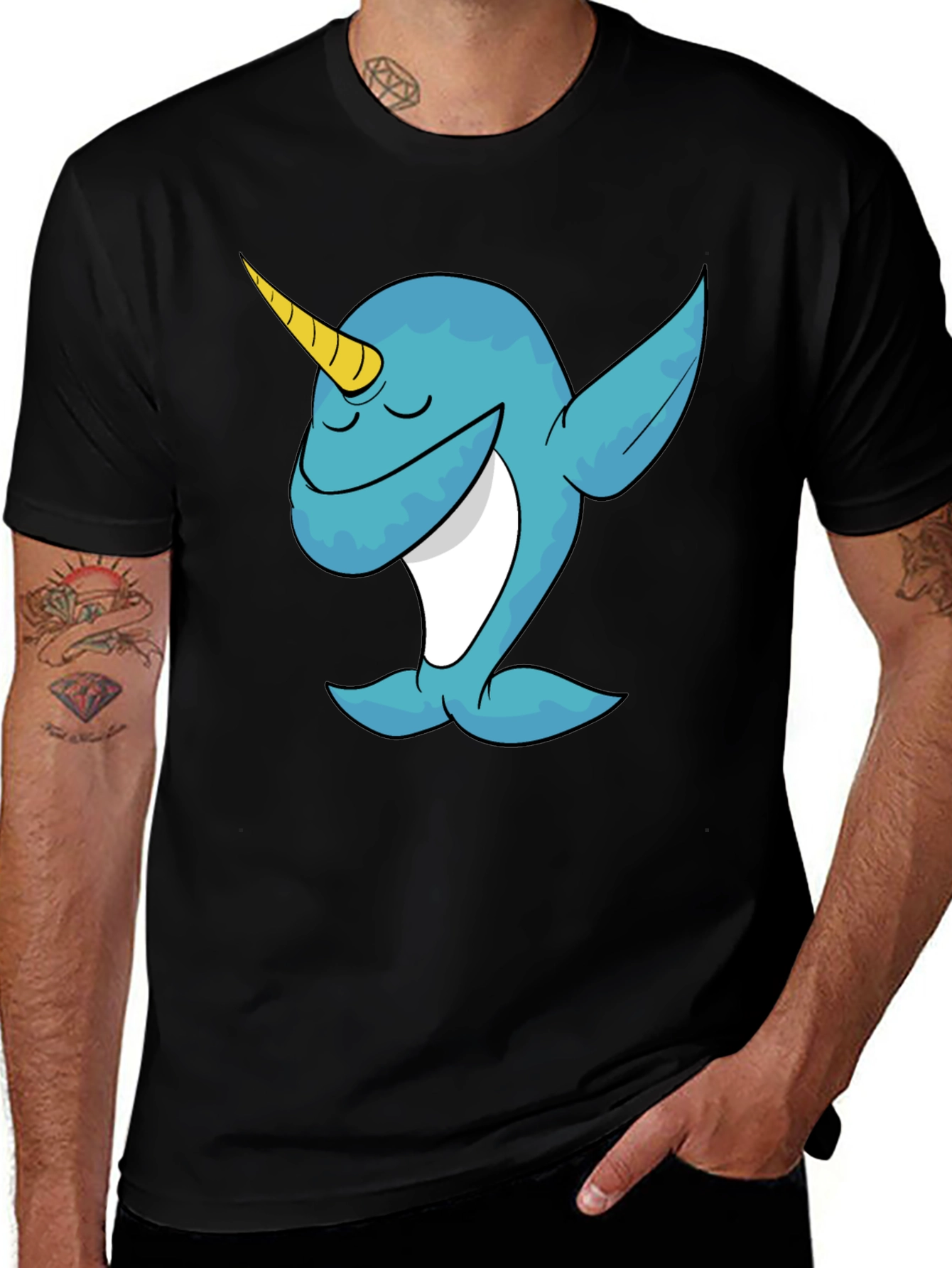 Dabbing Narwhal Graphic Tee -  Fun and Playful