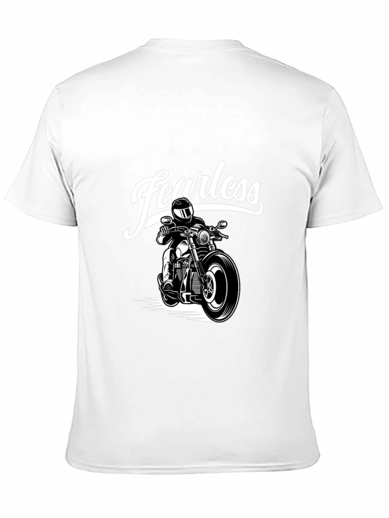 Fearless Motorcycle Rider Black Graphic T-Shirt