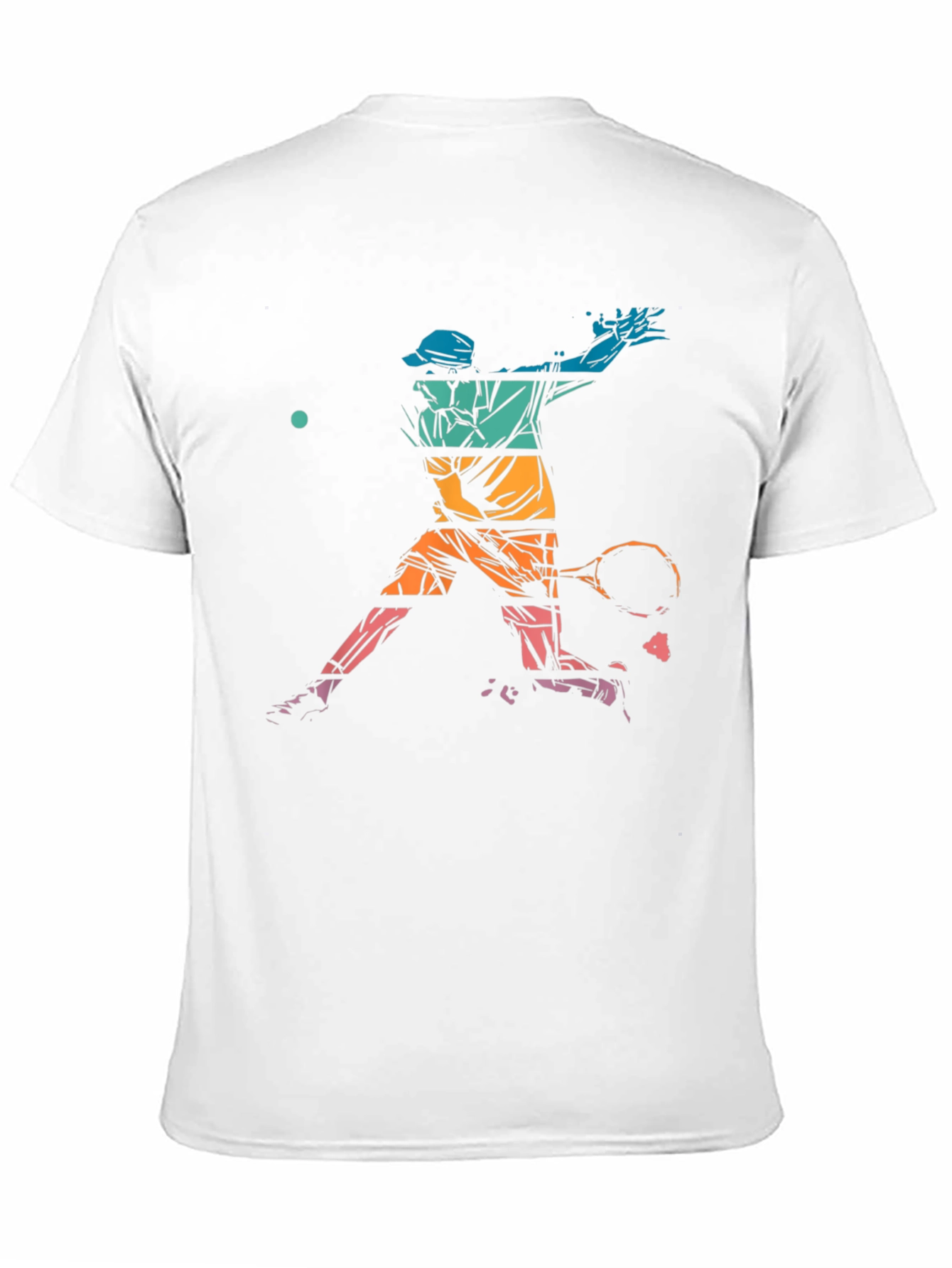 Retro Tennis Player Graphic Tee - Unisex Black T-Shirt