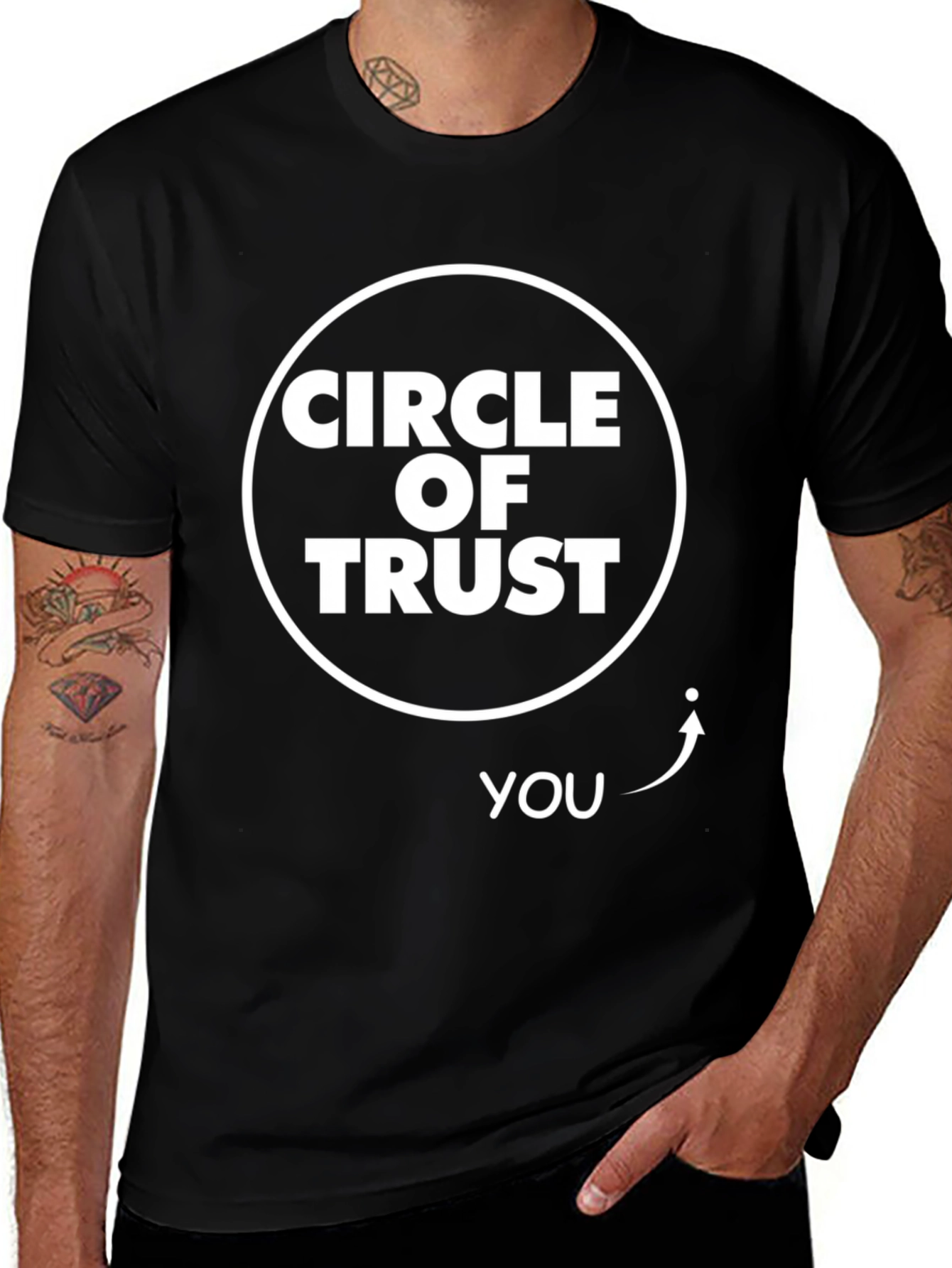 Circle of Trust Funny Graphic Tee - Black