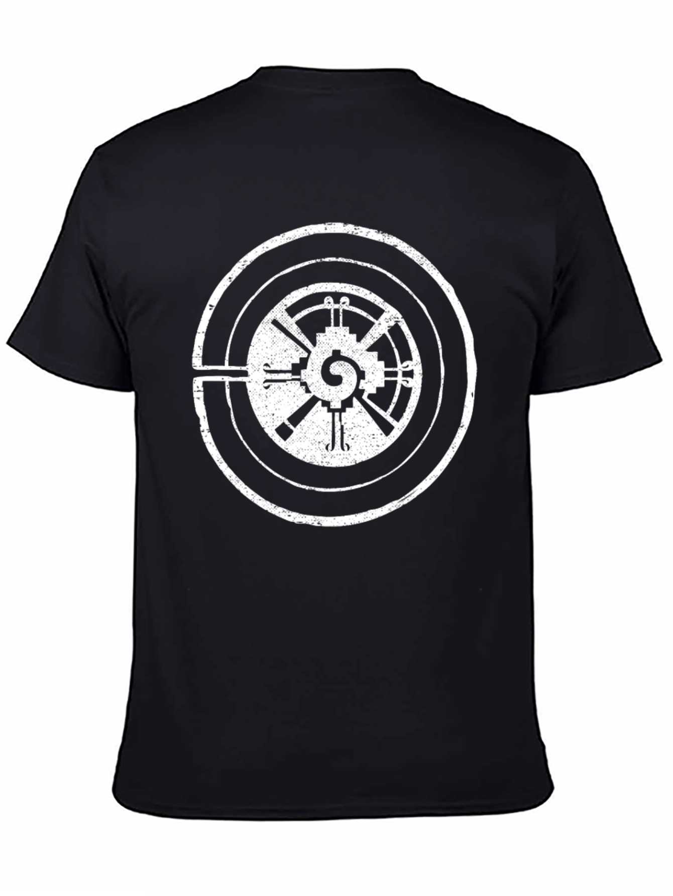 Retro Circuit Graphic Tee - Black Cotton Blend