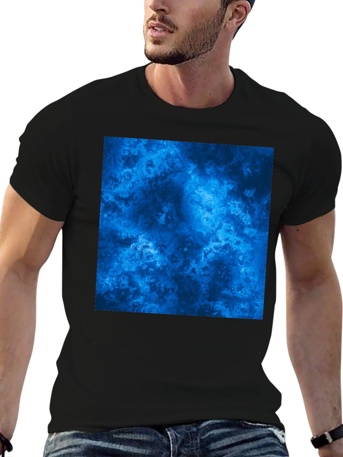 Abstract Blue Pattern T-Shirt