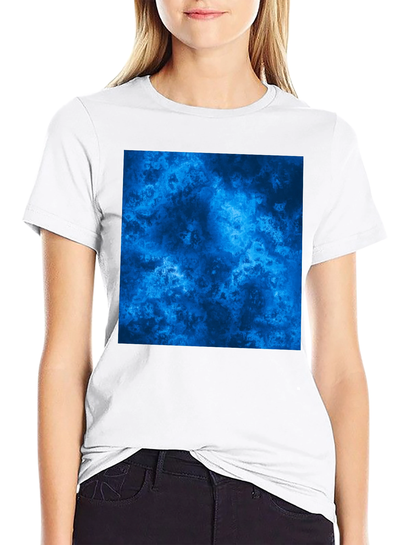 Abstract Blue Pattern T-Shirt