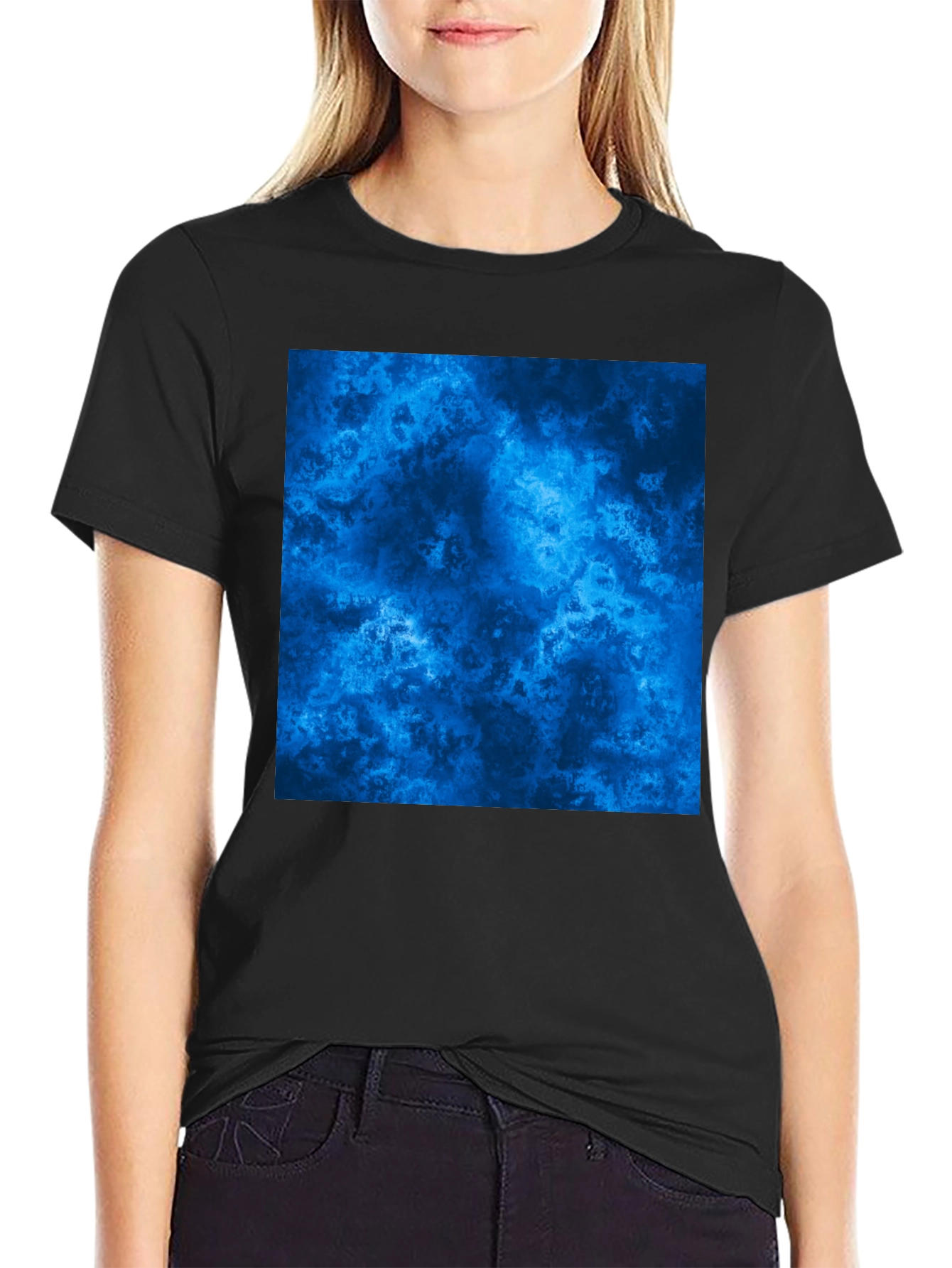 Abstract Blue Pattern T-Shirt