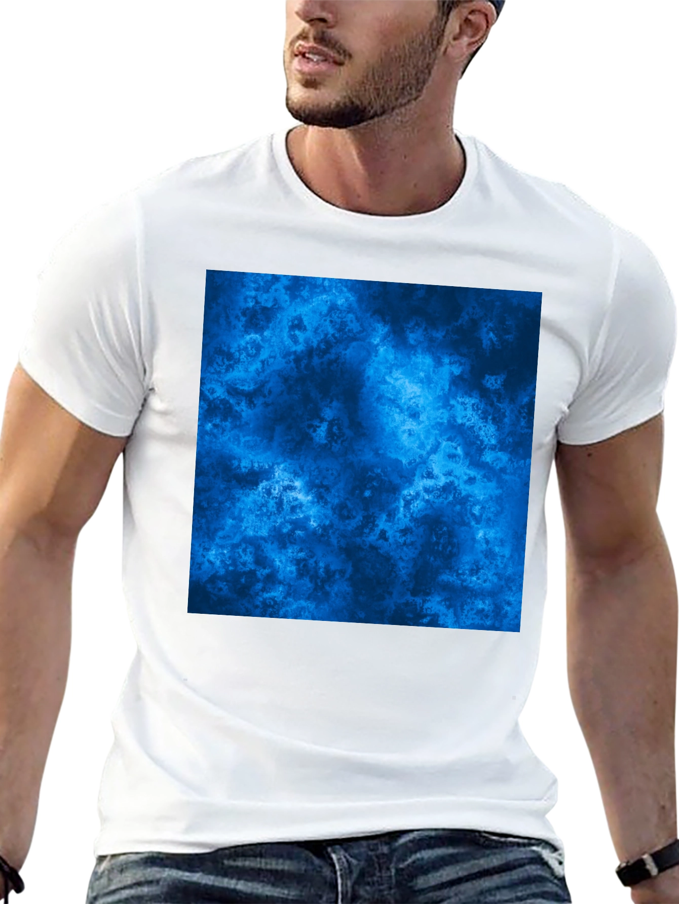 Abstract Blue Pattern T-Shirt