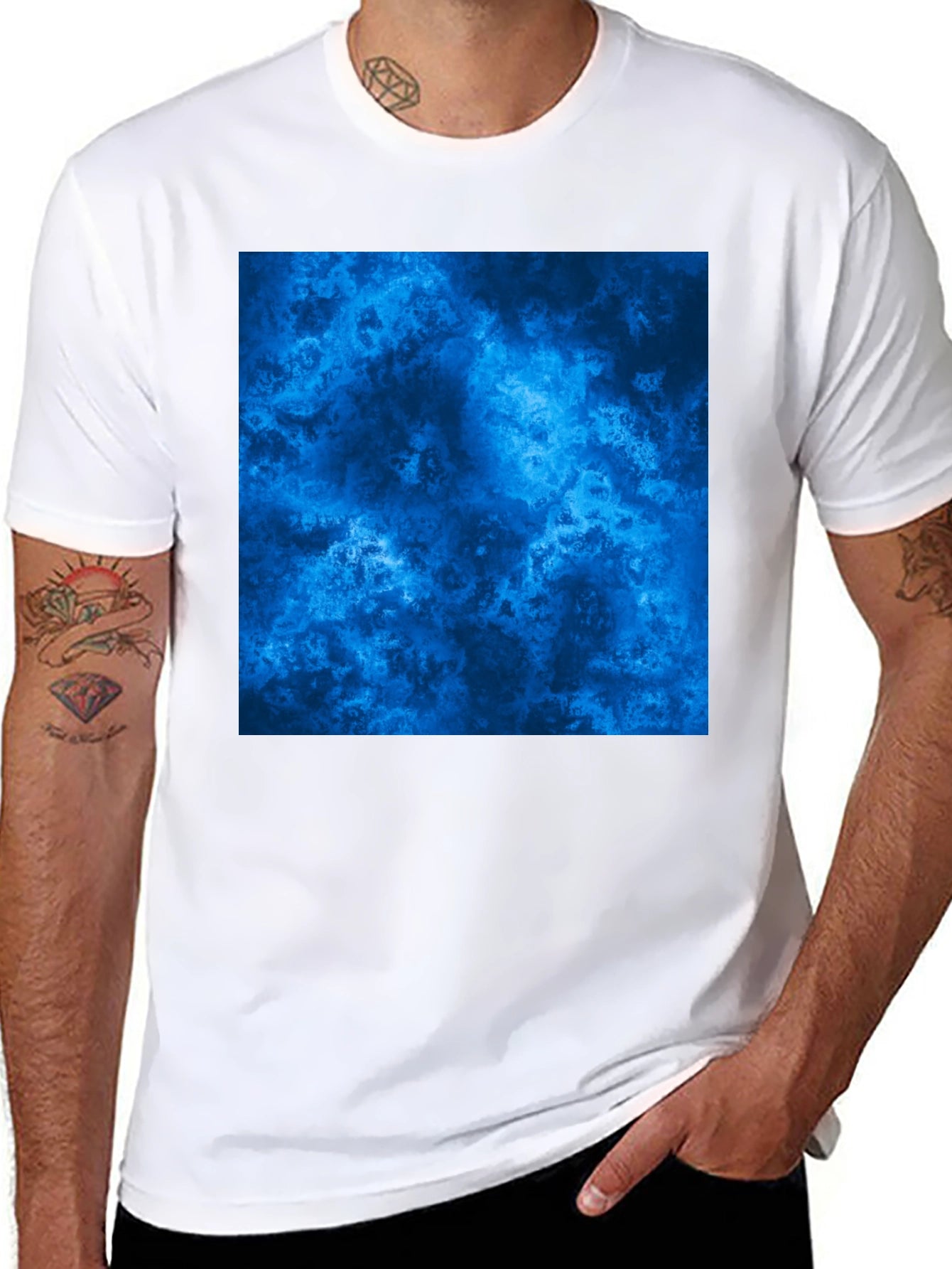 Abstract Blue Pattern T-Shirt