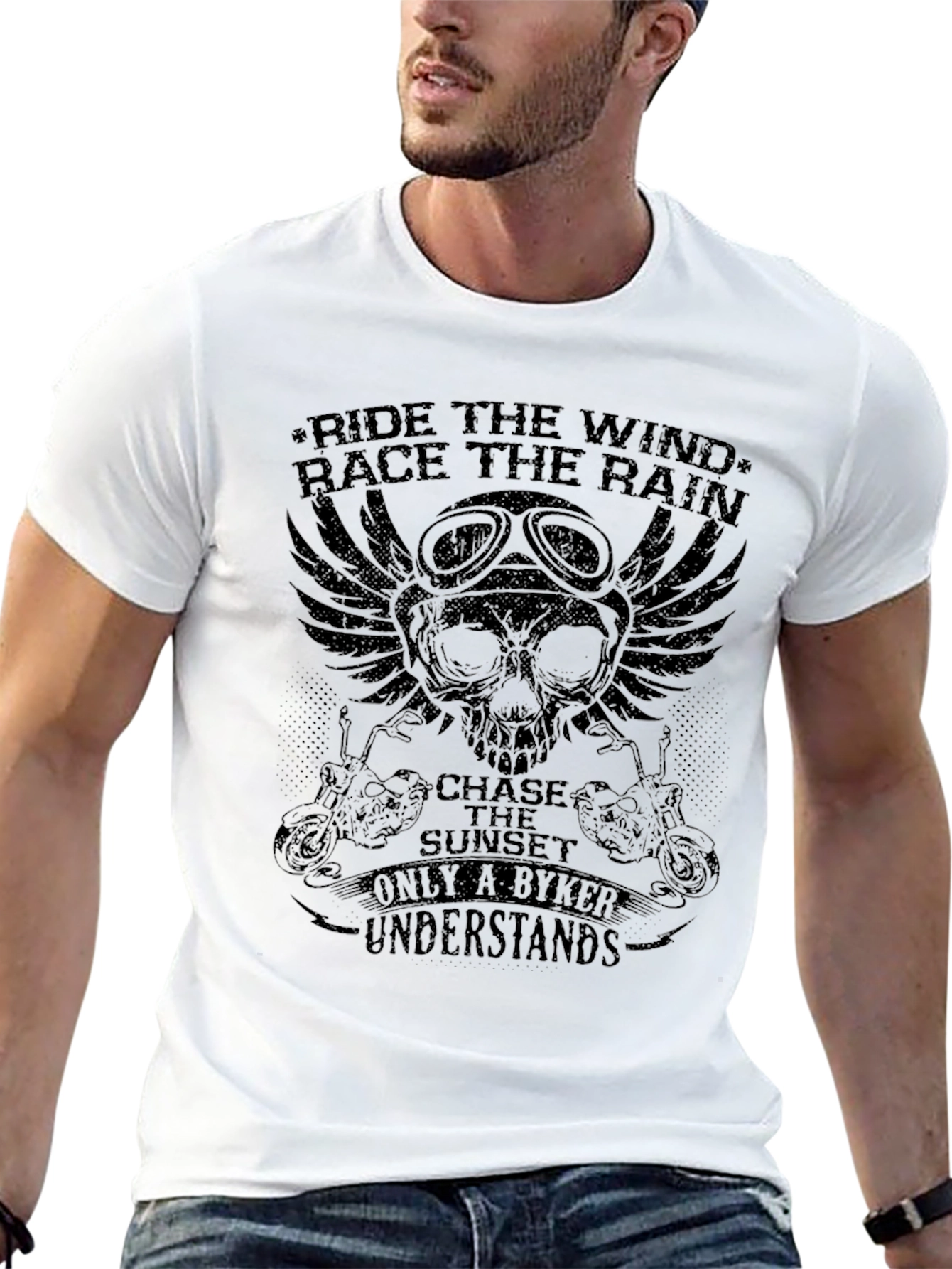 Ride the Wind Biker Graphic Tee