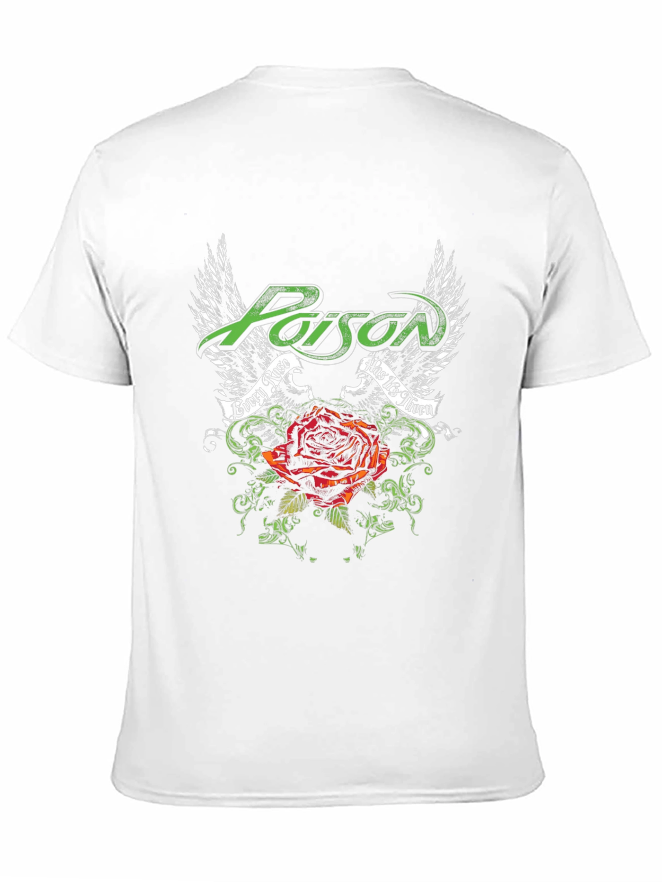 Poison Every Rose Has Its Thorn Black T-Shirt