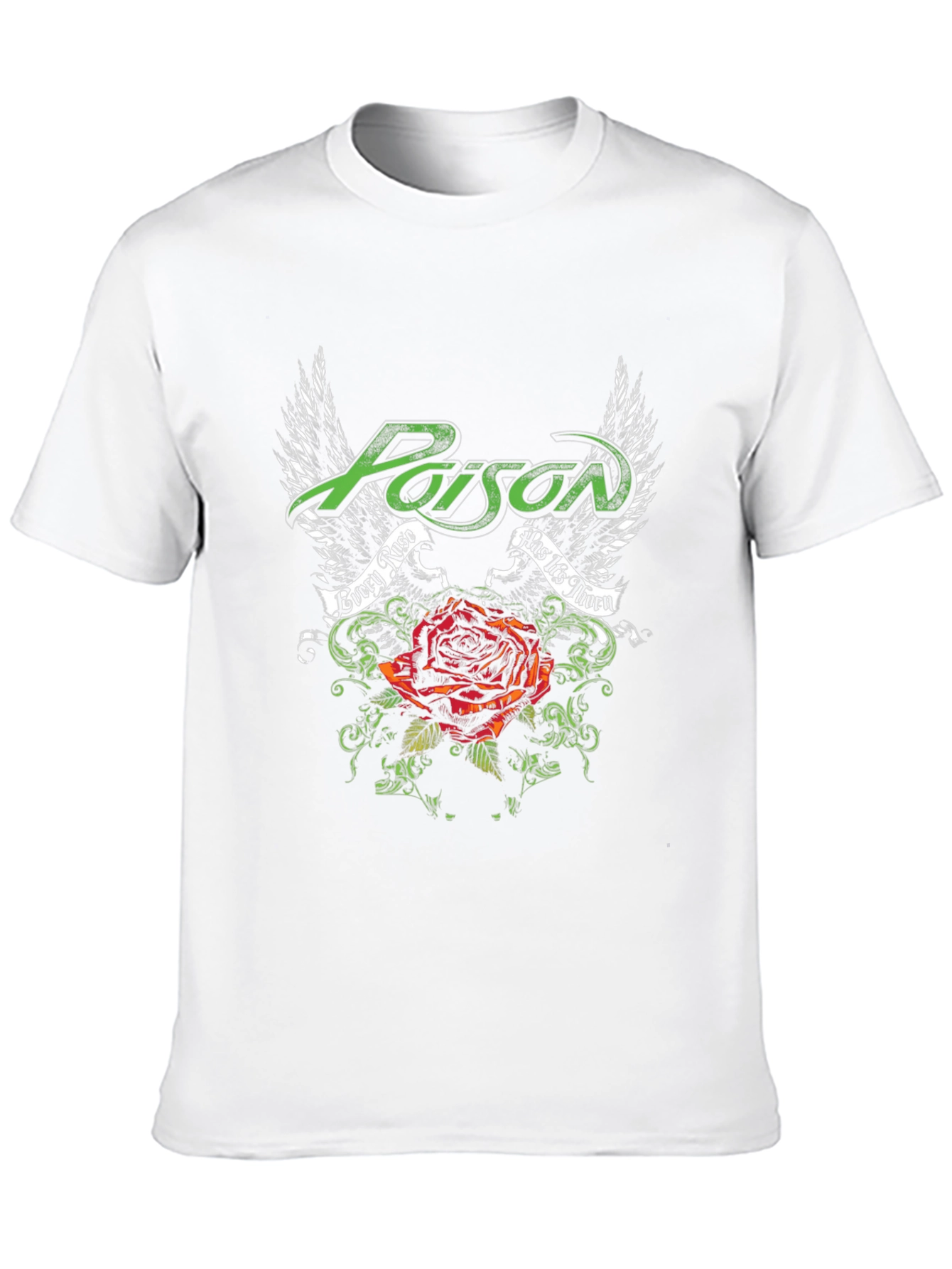 Poison Every Rose Has Its Thorn Black T-Shirt