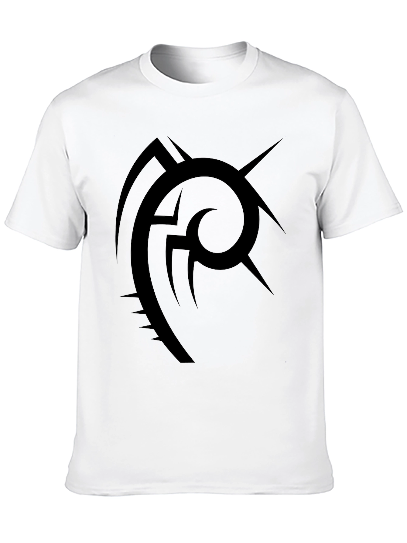 Abstract Tribal Graphic Black T-Shirt