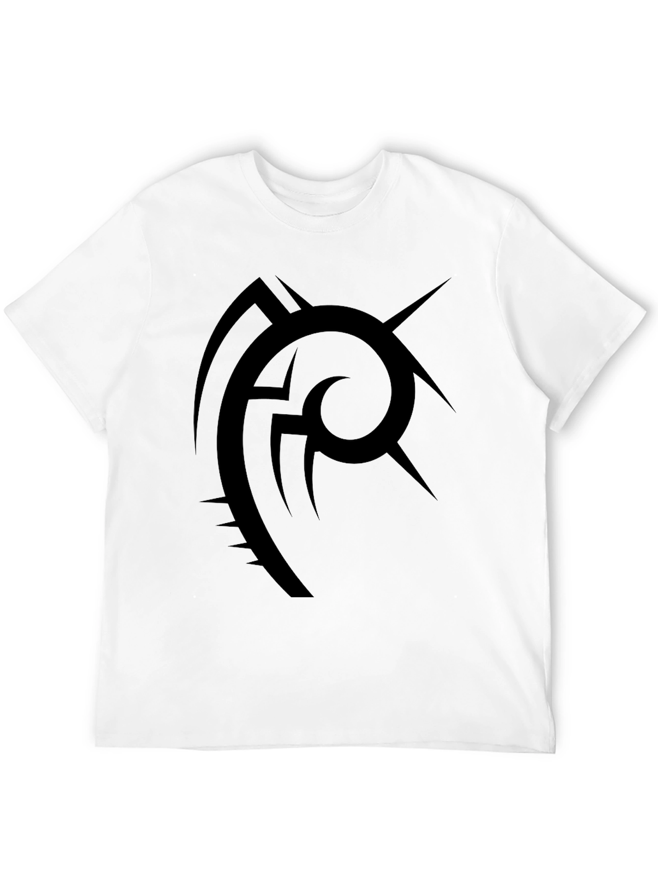 Abstract Tribal Graphic Black T-Shirt