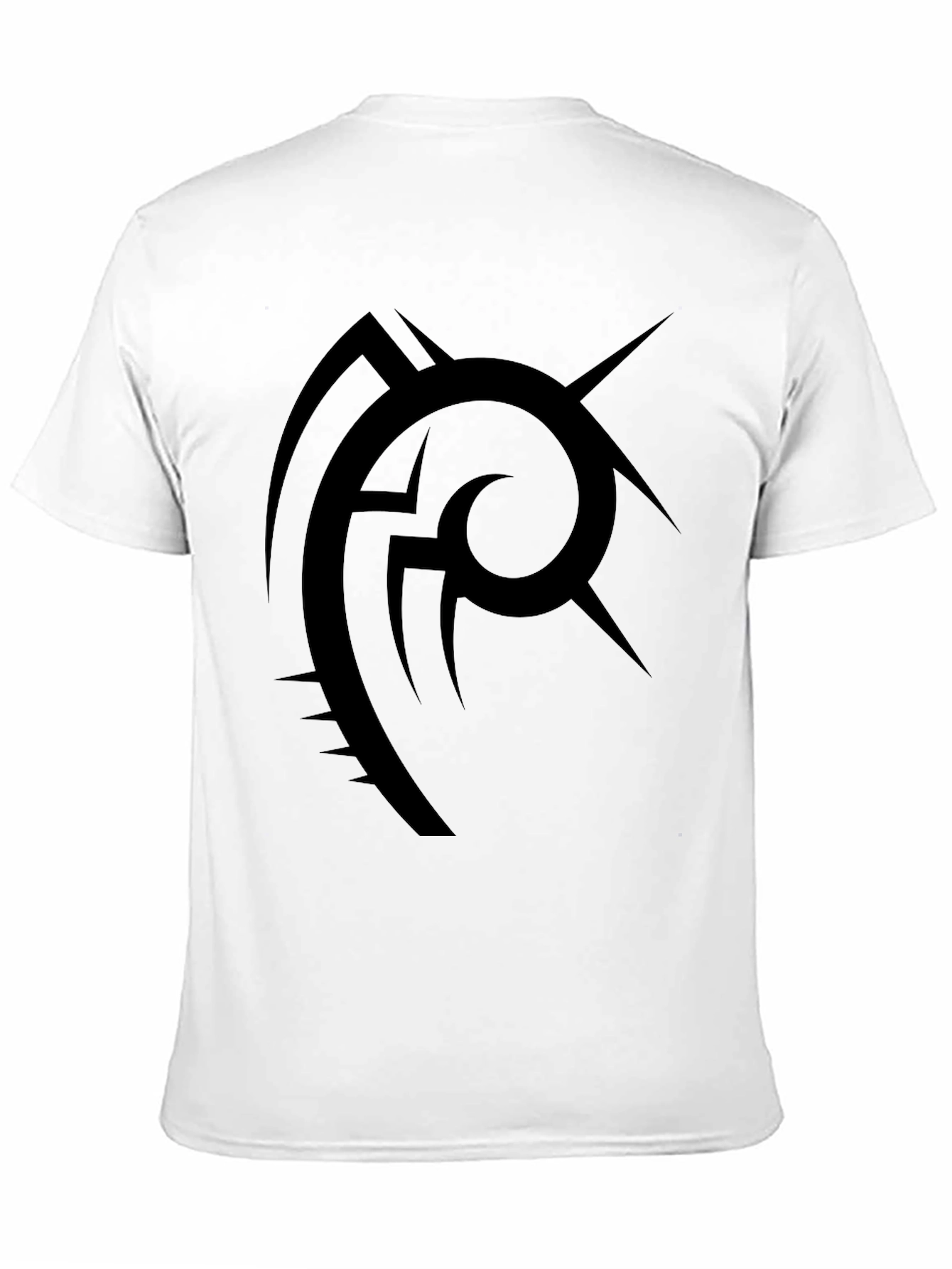 Abstract Tribal Graphic Black T-Shirt