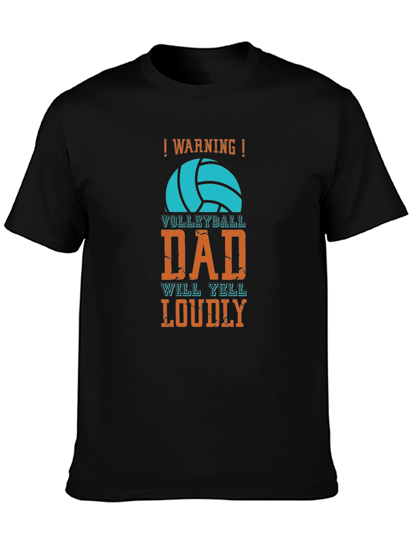 Volleyball Dad T-Shirt - Warning Will Yell Loudly