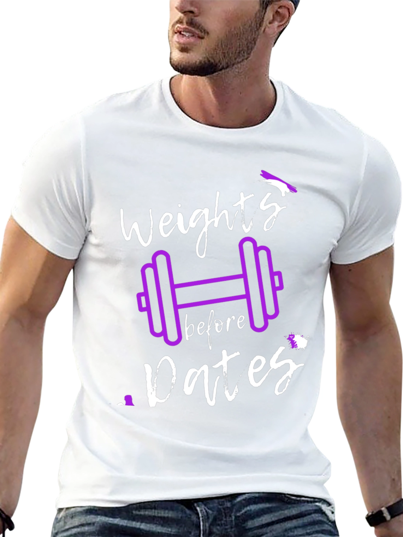 Weights Before Dates T-Shirt - Gym Lover Tee