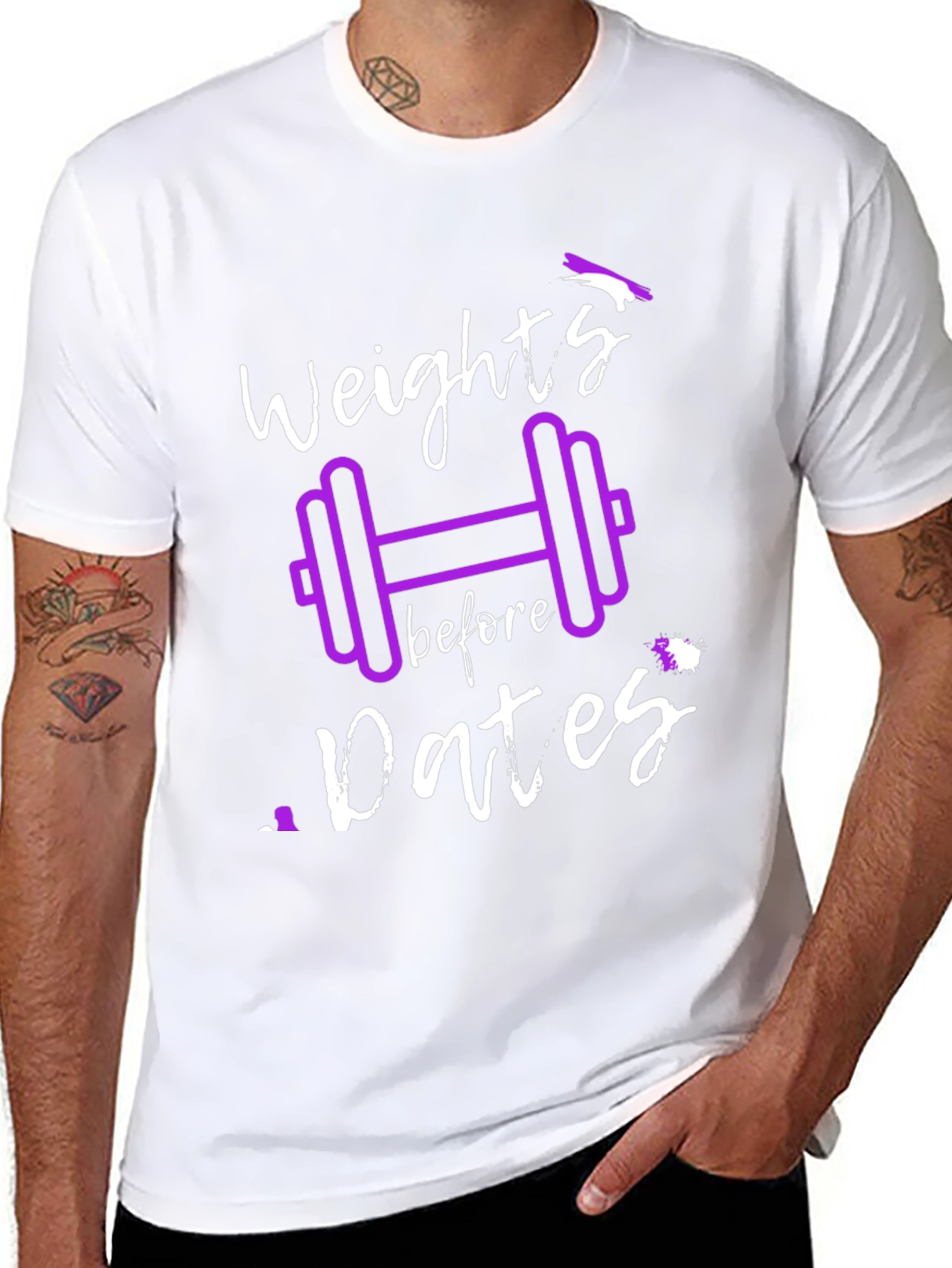Weights Before Dates T-Shirt - Gym Lover Tee